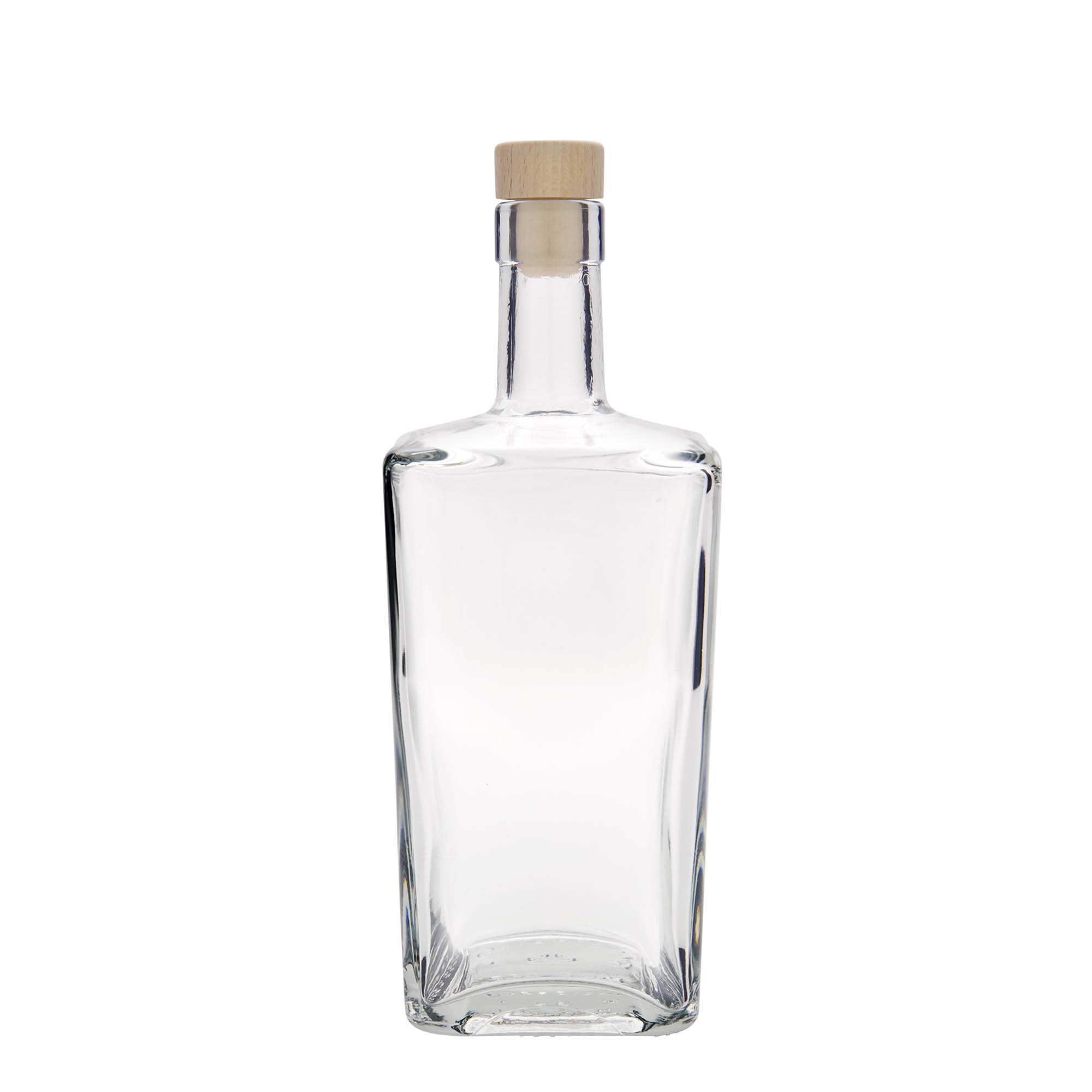 700 ml Glasflasche 'Noel', quadratisch, Mündung: Kork 700 ml Glasflasche 'Noel', quadratisch, Mündung: Kork