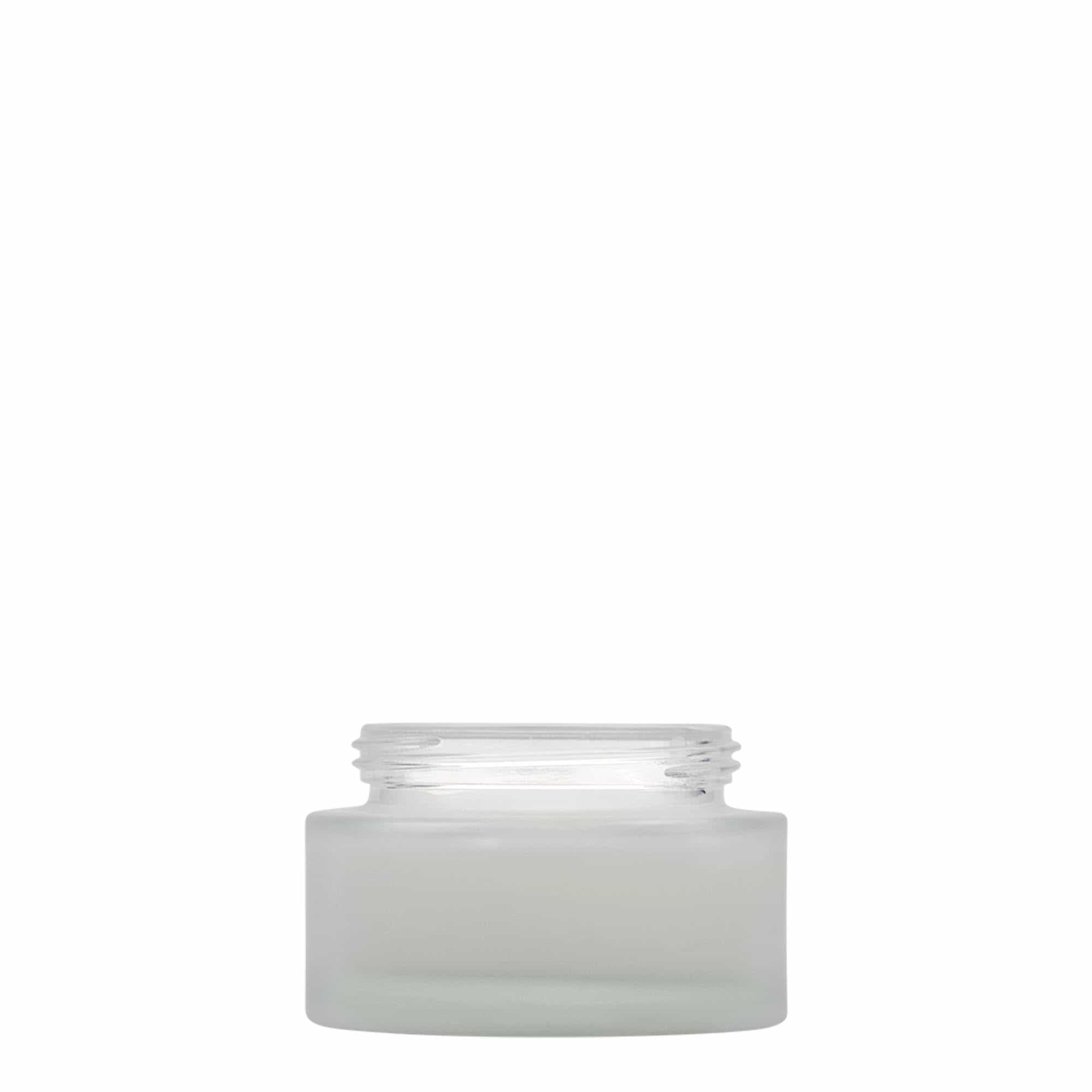 50 ml Tiegel 'Platin Edition', Glas, geeist, Mündung: Schraubverschluss