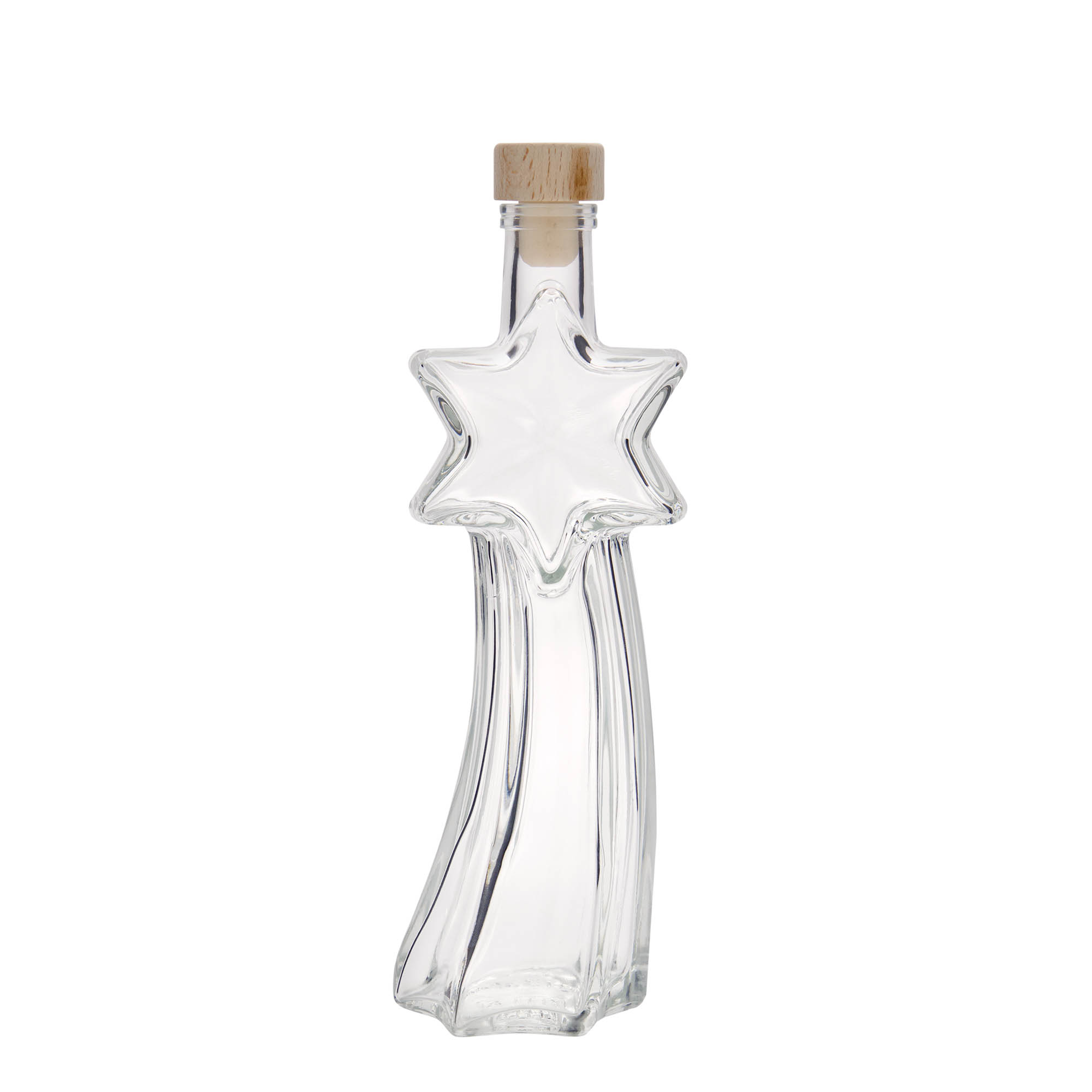 200 ml Glasflasche „Sternschnuppe“, Mündung: Kork