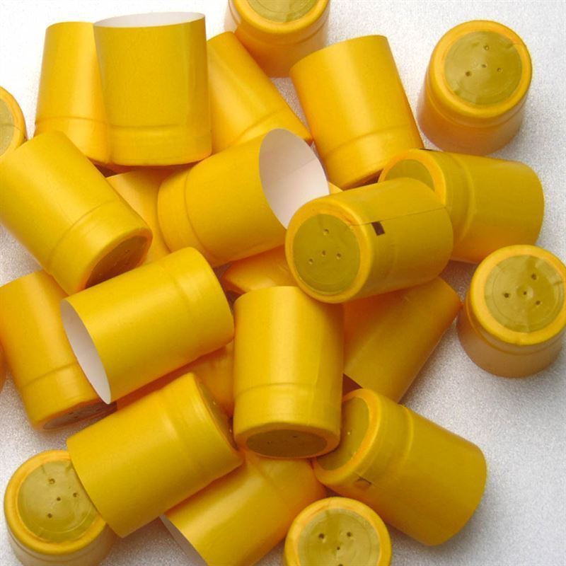 Schrumpfkapsel 32x41, PVC-Kunststoff, gelb