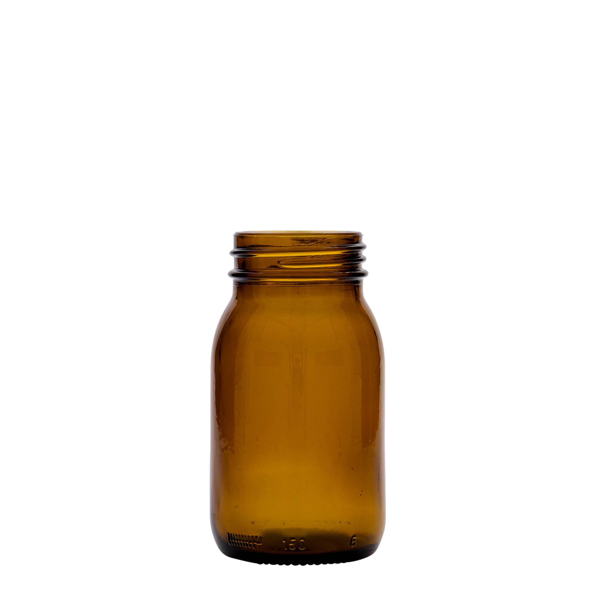 150 ml Weithalsglas, braun, Mündung: DIN 45 150 ml Weithalsglas, braun, Mündung: DIN 45