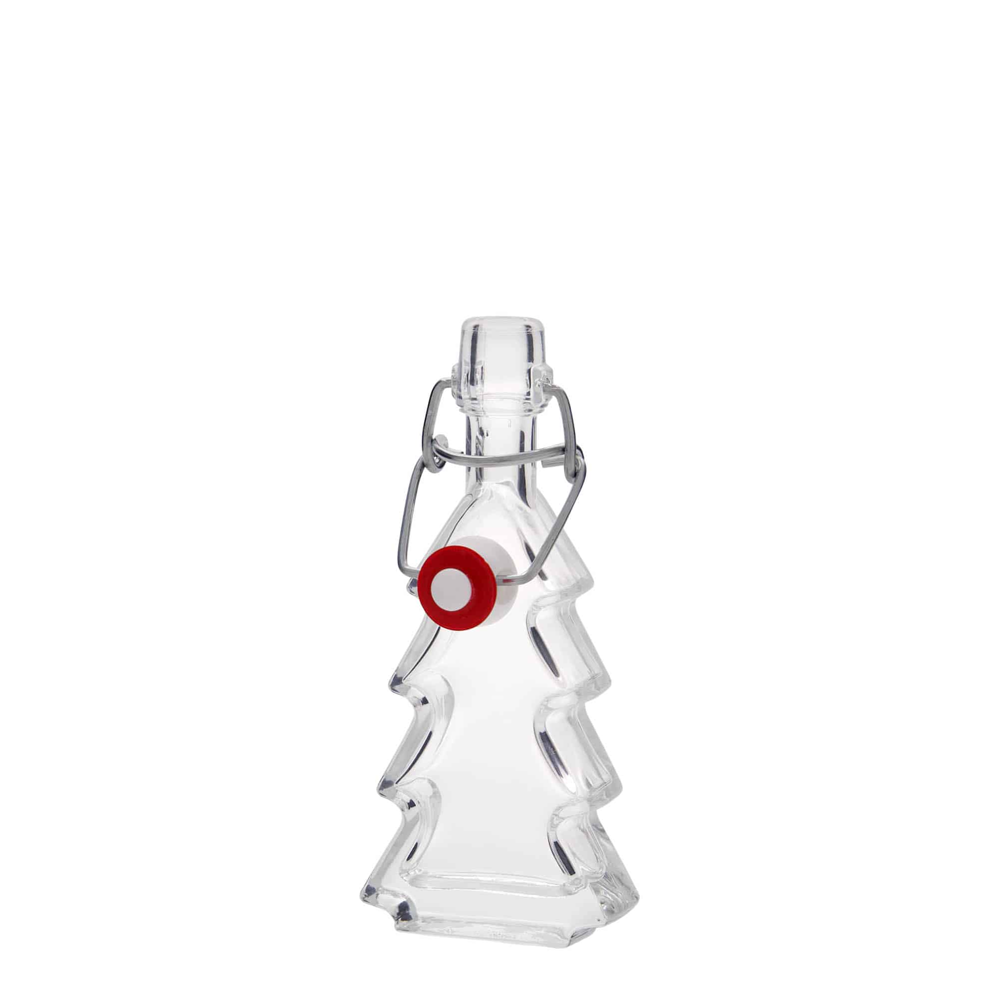 40 ml Glasflasche 'Tannenbaum', Mündung: Bügelverschluss 40 ml Glasflasche 'Tannenbaum', Mündung: Bügelverschluss