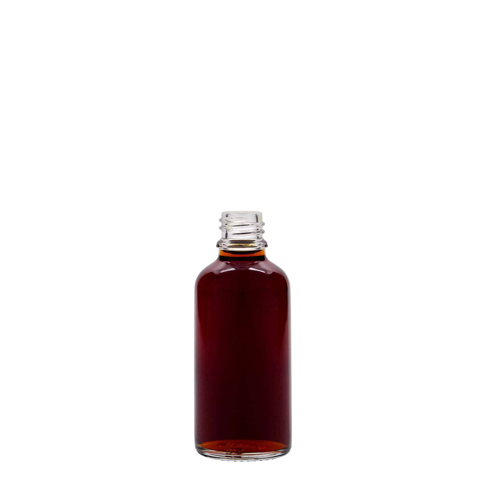 50 ml Medizinflasche, Glas, Mündung: DIN 18 50 ml Medizinflasche, Glas, Mündung: DIN 18