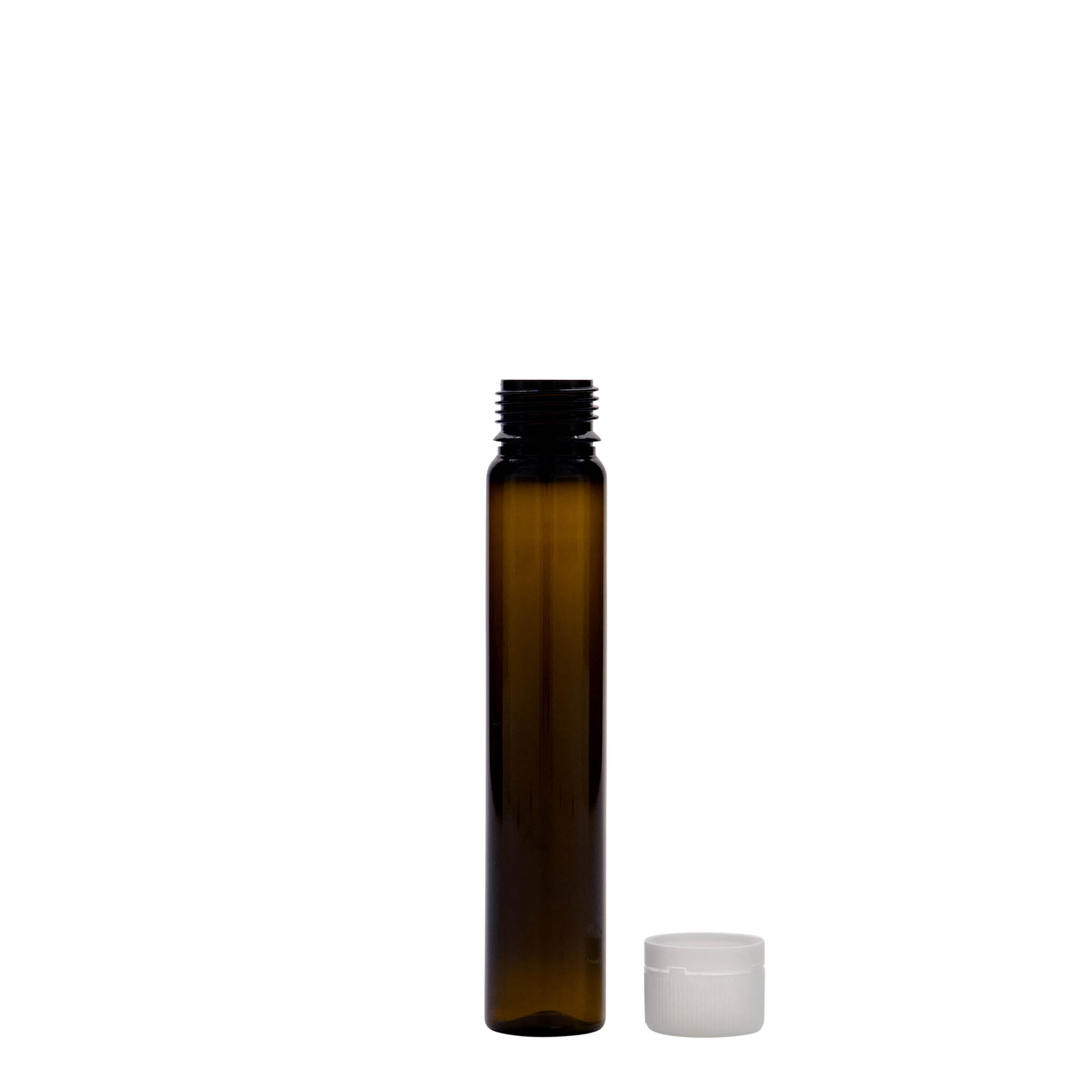25 ml PET-Röhrchen, Kunststoff, braun, Mündung: Schraubverschluss 25 ml PET-Röhrchen, Kunststoff, braun, Mündung: Schraubverschluss