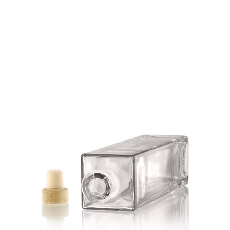 500 ml Glasflasche 'Rafaello', quadratisch, Mündung: Kork