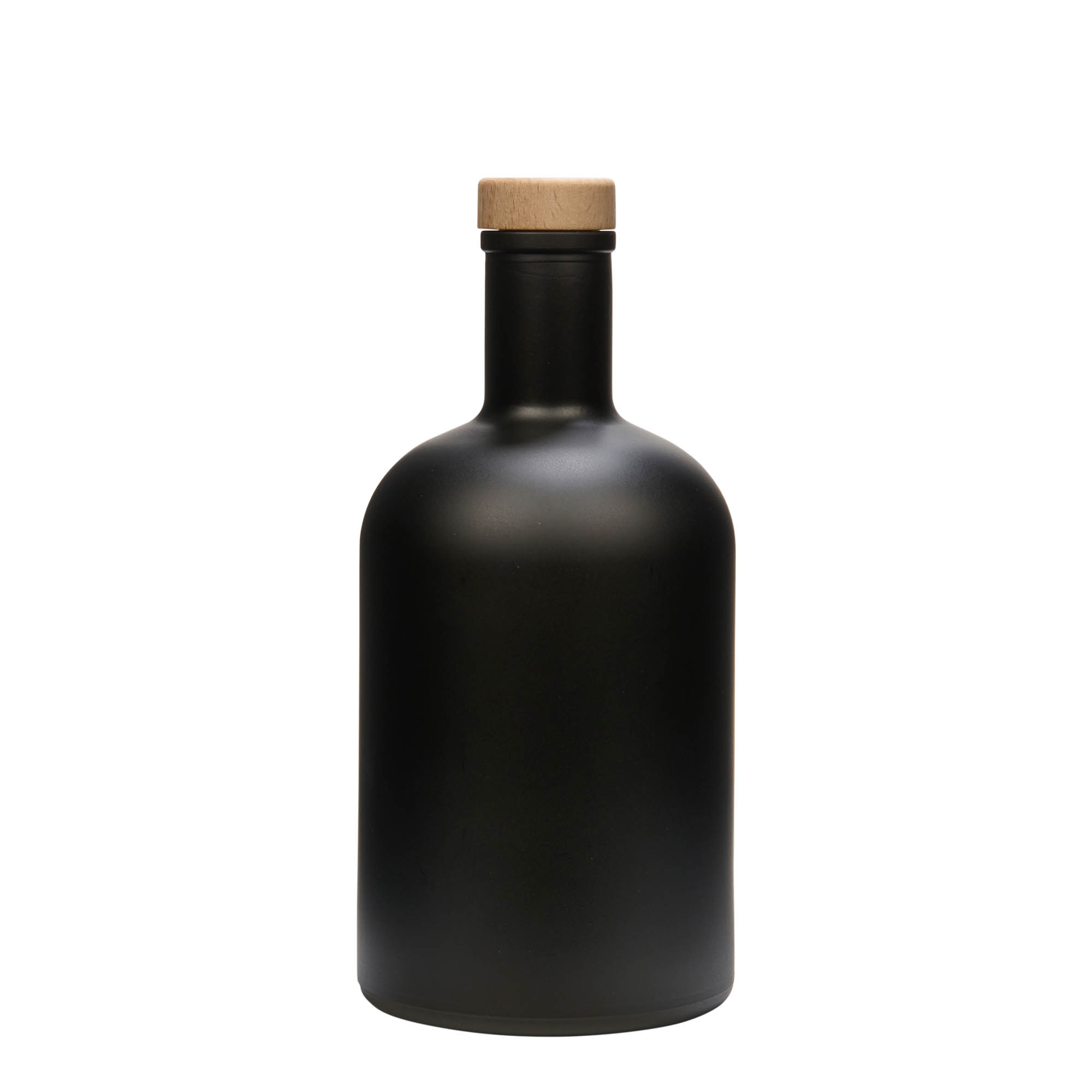 700 ml Glasflasche 'Gerardino', schwarz, Mündung: Kork 700 ml Glasflasche 'Gerardino', schwarz, Mündung: Kork