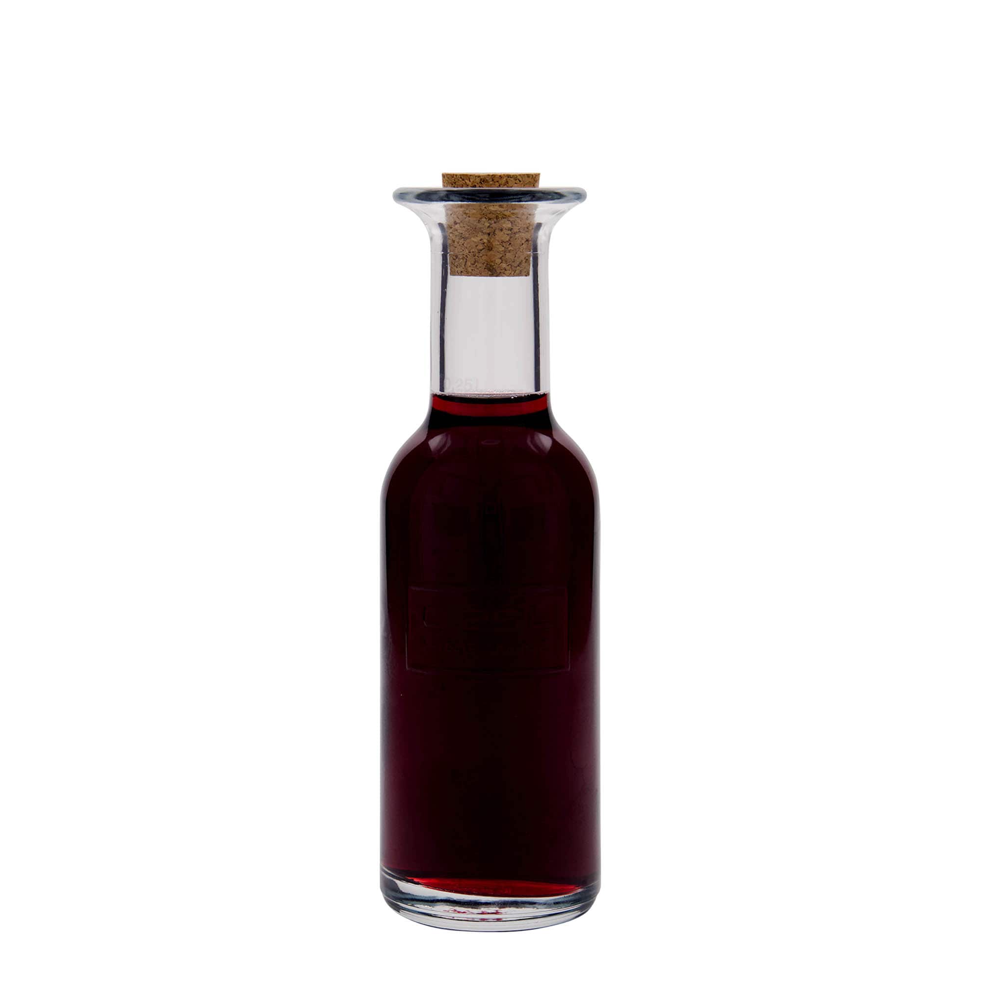250 ml Glasflasche „Optima Fine Wine“, Mündung: Kork
