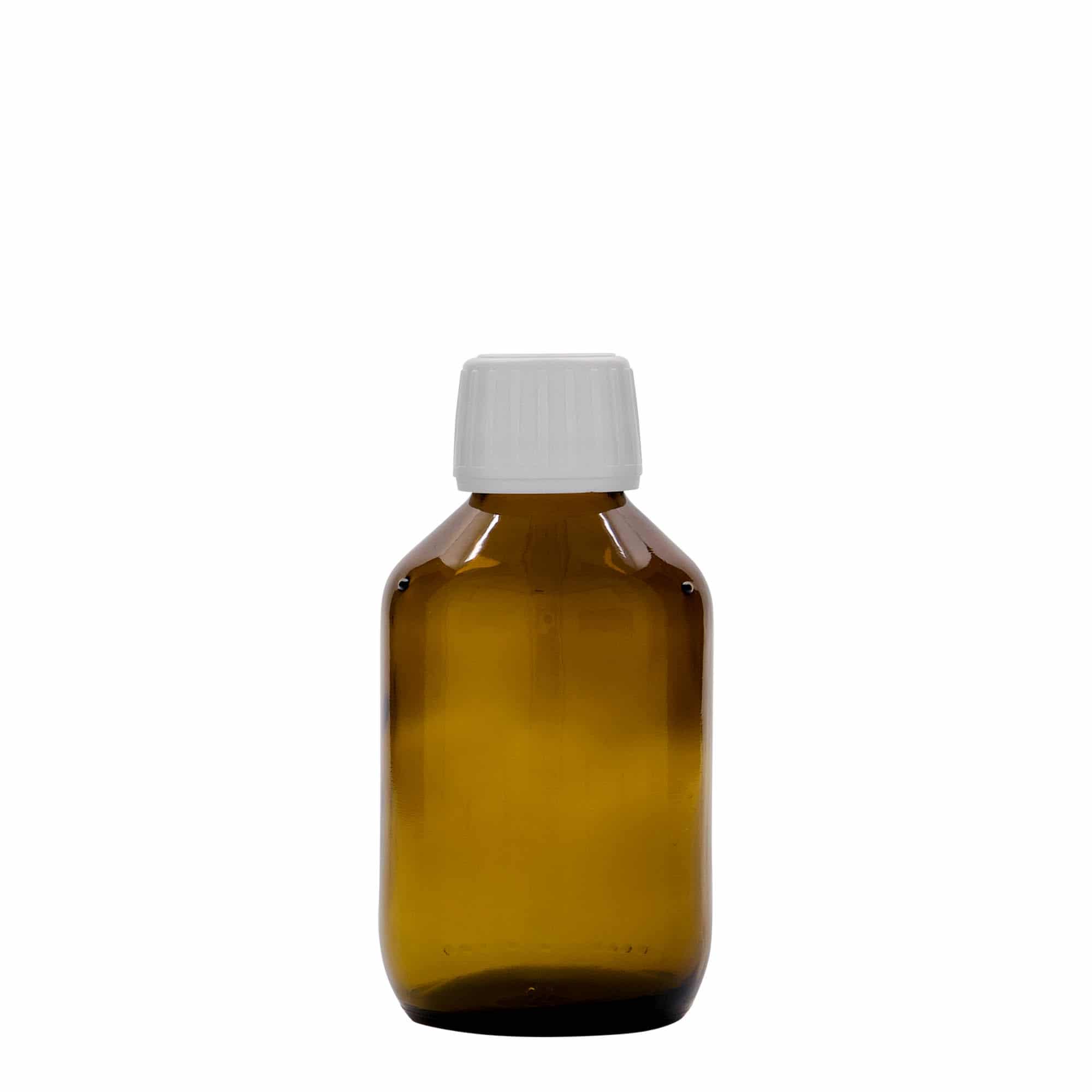 150 ml Medizinflasche, braun, Glas, Mündung: PP 28