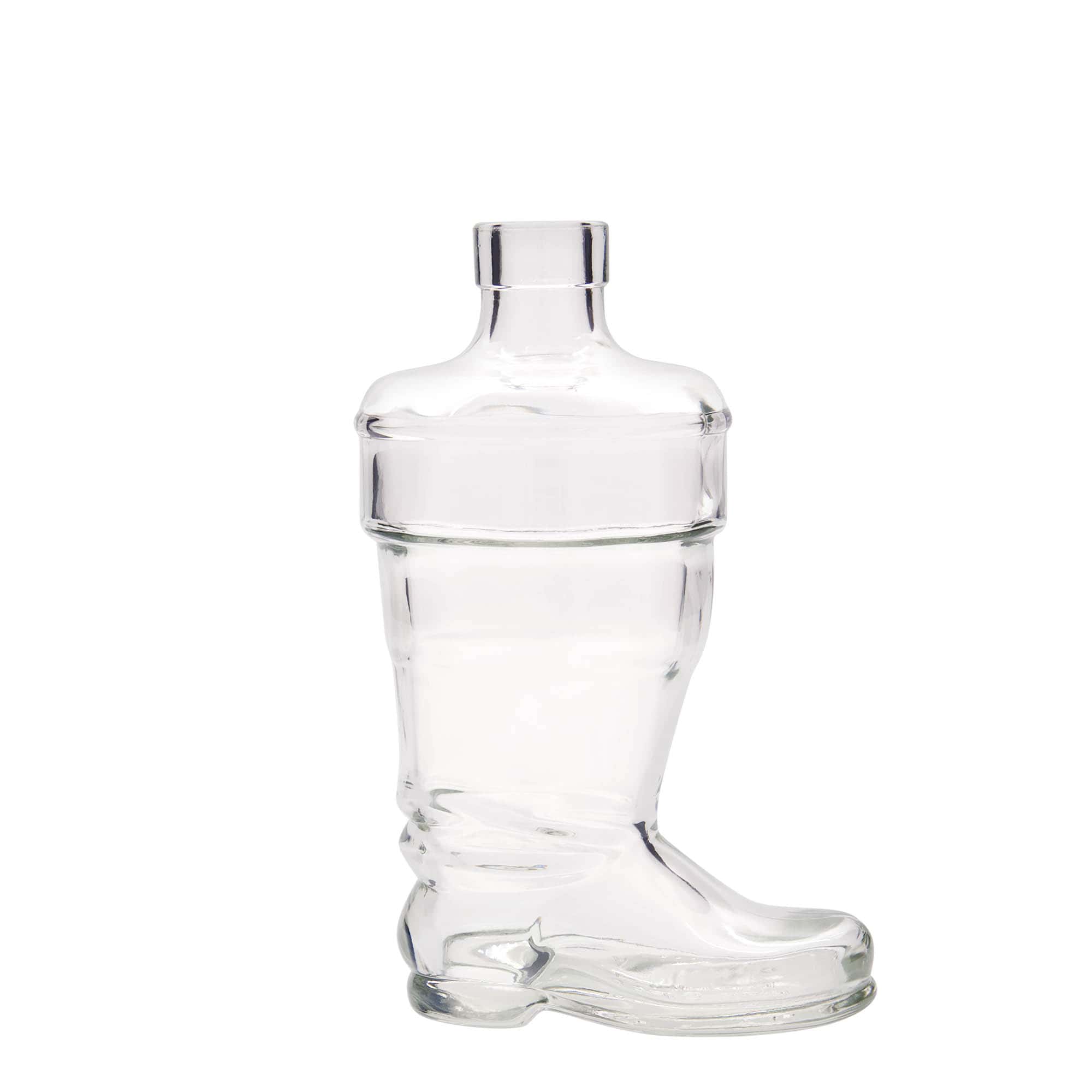 350 ml Glasflasche „Stiefel“, Mündung: Kork