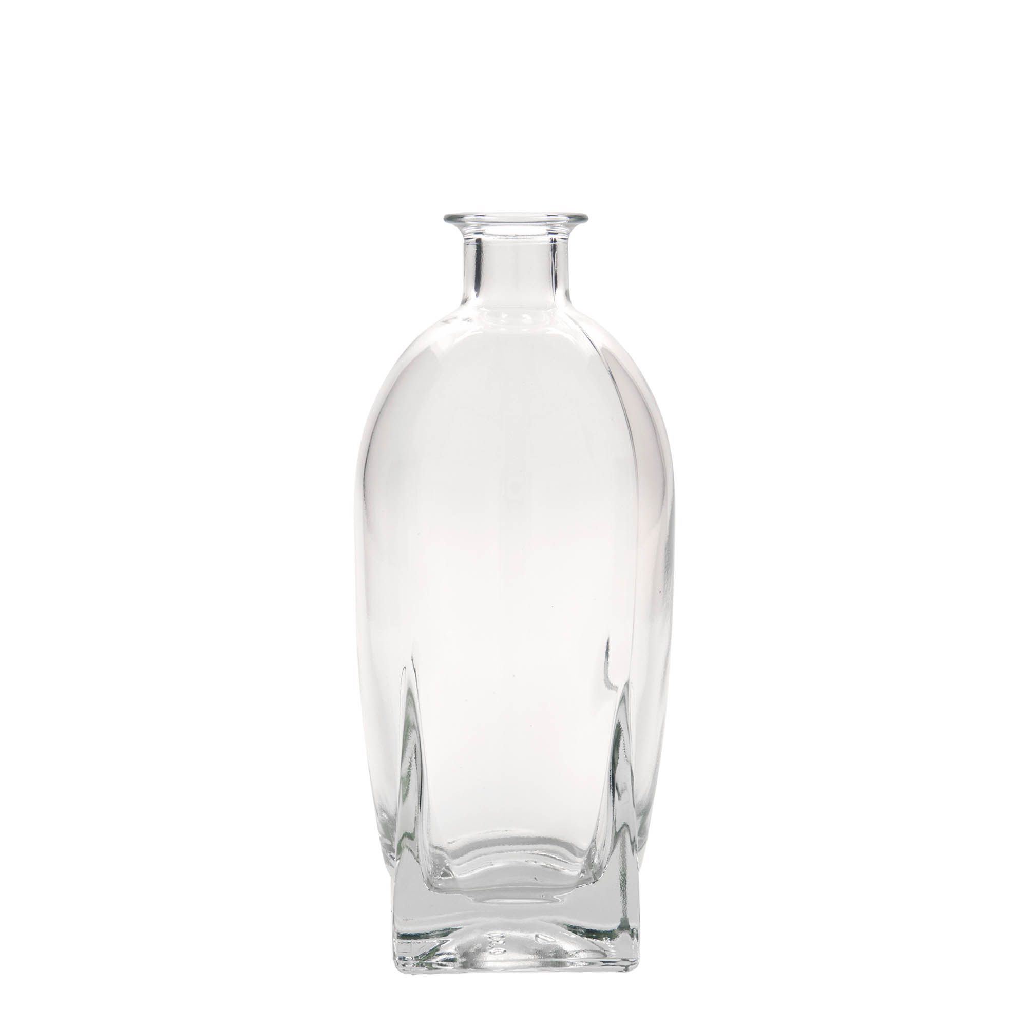 500 ml Glasflasche „Zino“, quadratisch, Mündung: Kork