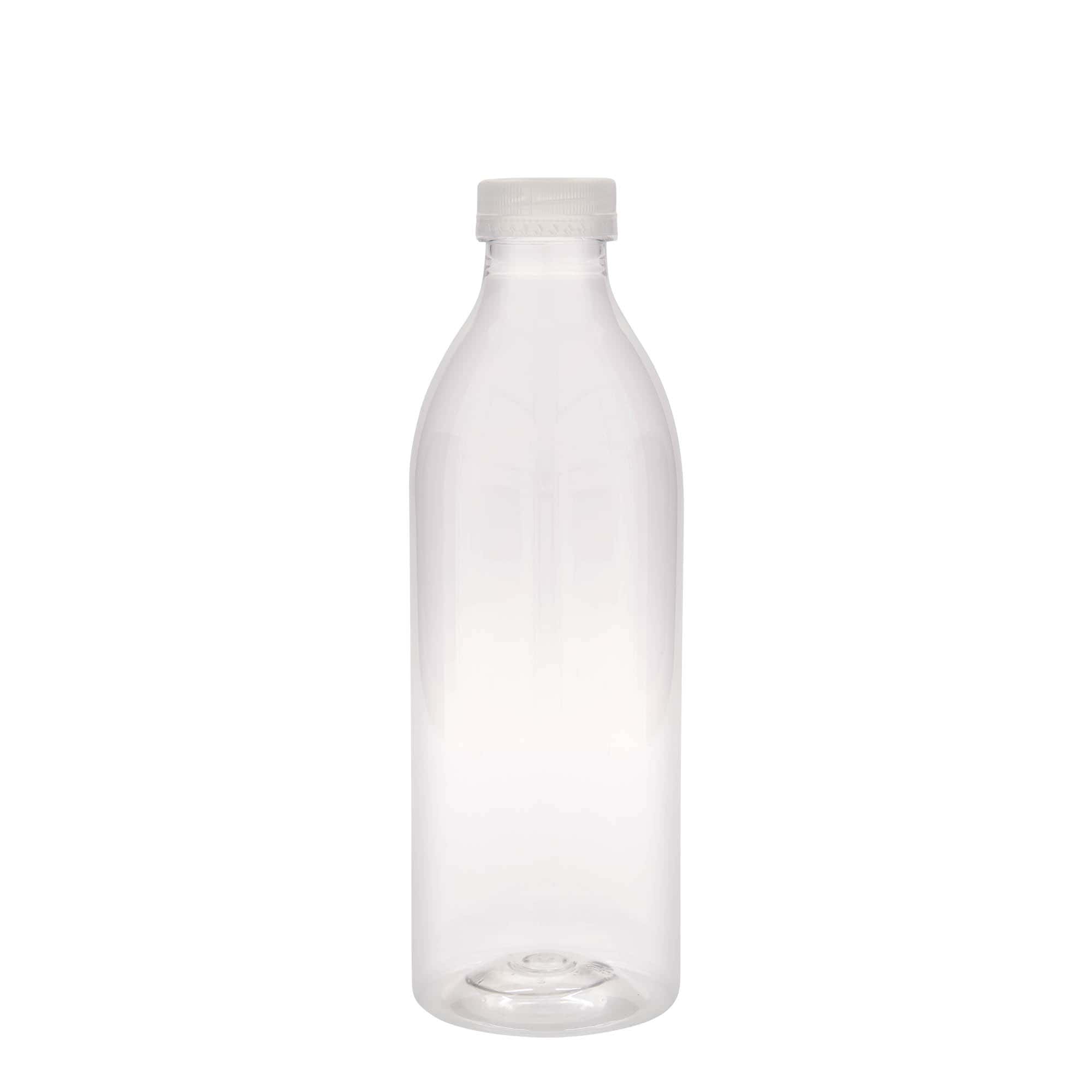 1.000 ml PET-Flasche Standard, Kunststoff, Mündung: 38 mm » Durchmesser - max. Mündung außen: 42,00, Form: Rund, Standardverschluss: 10003956, Anwendung: Trink, Produktlinie: PET Weithals, Volumen