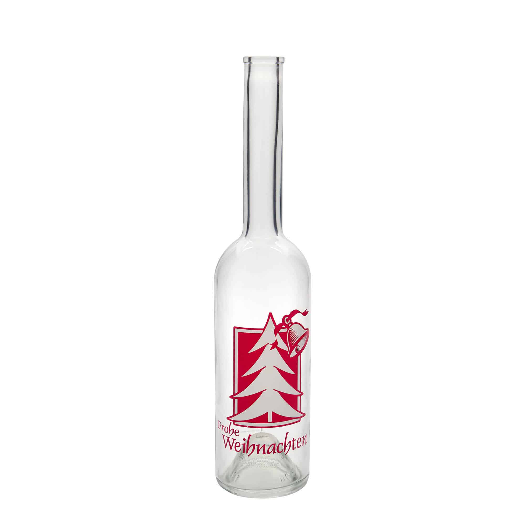 500 ml Glasflasche 'Opera', Motiv: Weihnachtsgruß, Mündung: Kork 500 ml Glasflasche 'Opera', Motiv: Weihnachtsgruß, Mündung: Kork