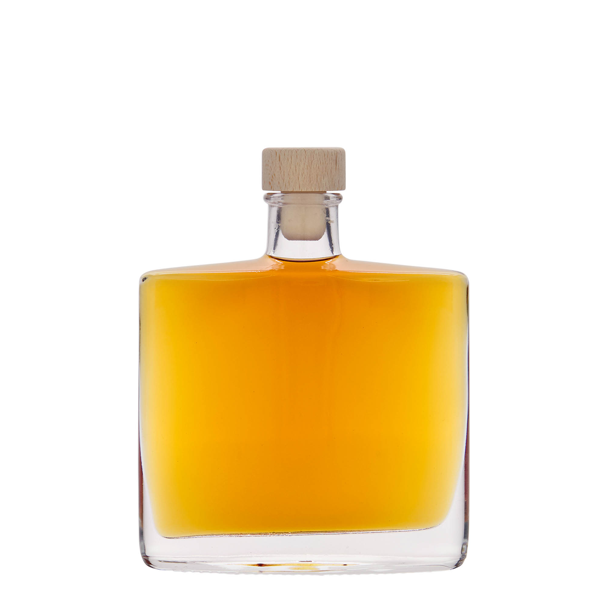 200 ml Glasflasche 'Zorbas', oval, Mündung: Kork