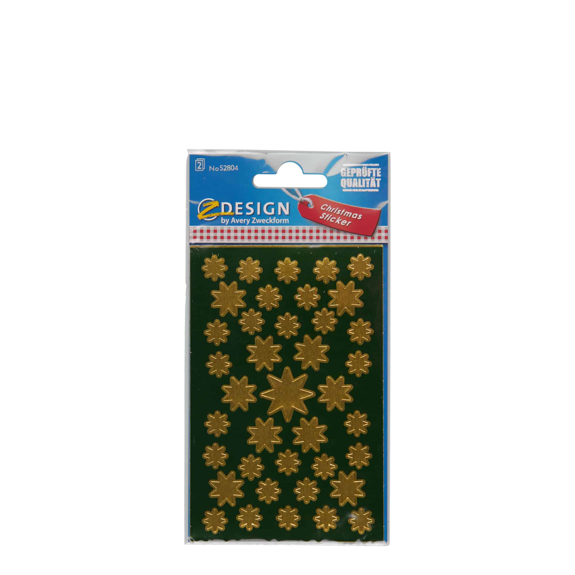 Zweckform Sticker 'Sterne', Papier, gold