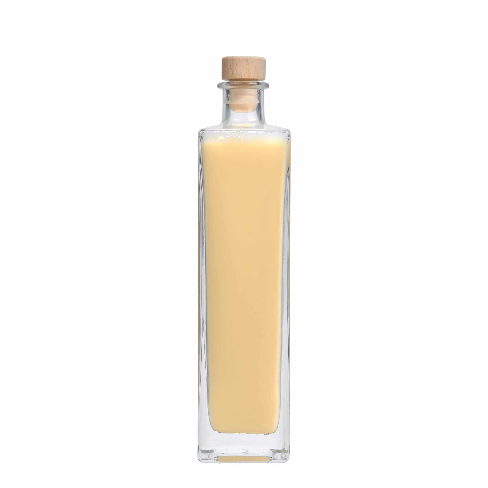 500 ml Glasflasche „Rafaello“, quadratisch, Mündung: Kork