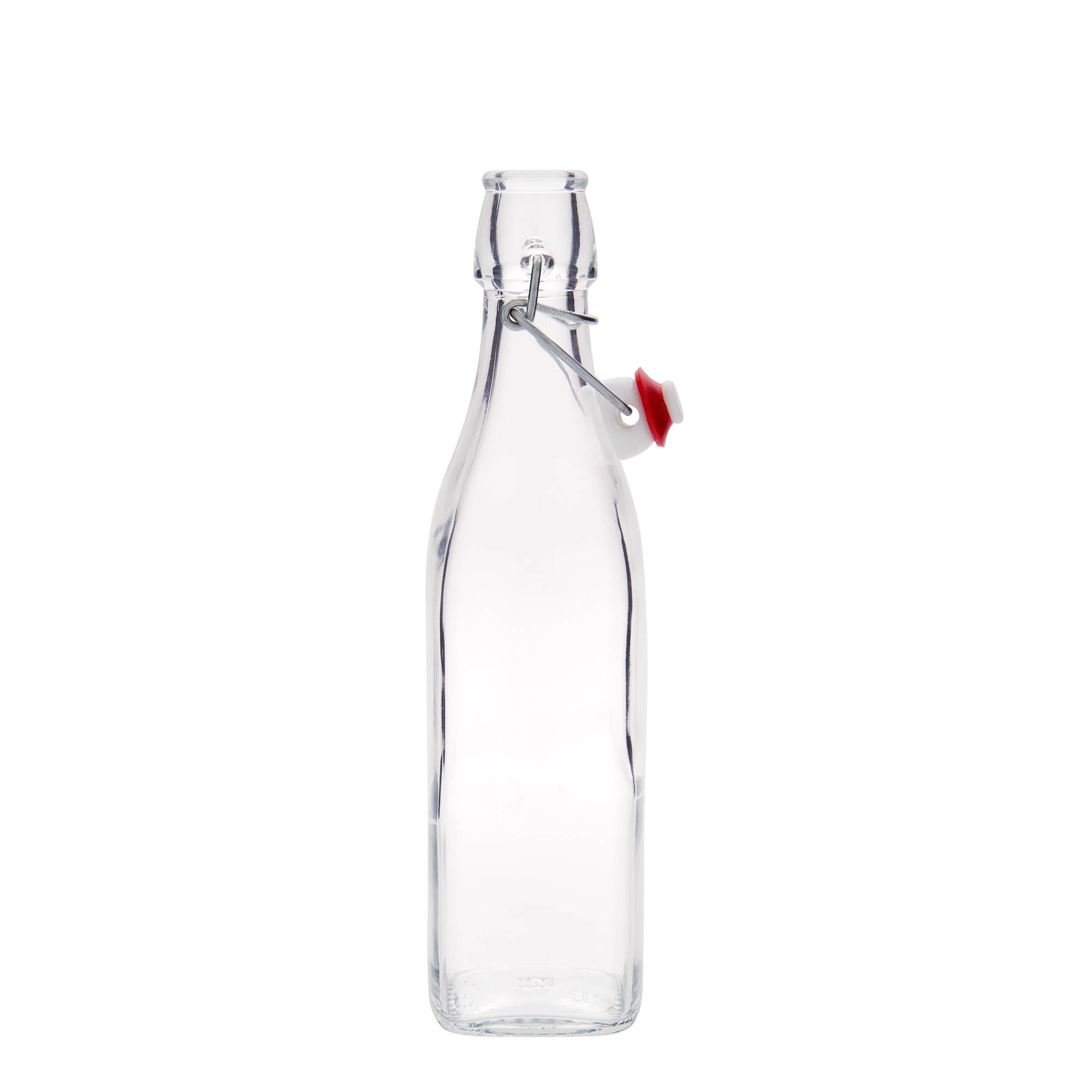 500 ml Glasflasche 'Swing', quadratisch, Mündung: Bügelverschluss