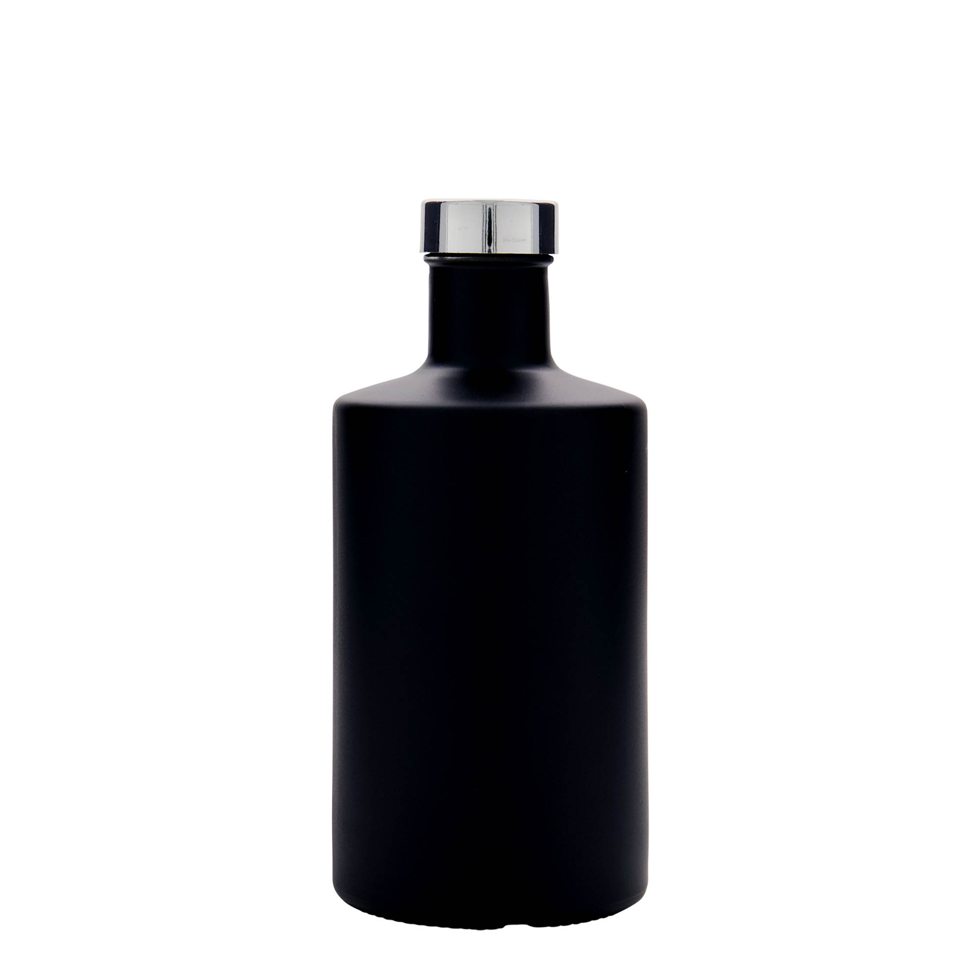 500 ml Glasflasche „Caroline“, schwarz, Mündung: GPI 33