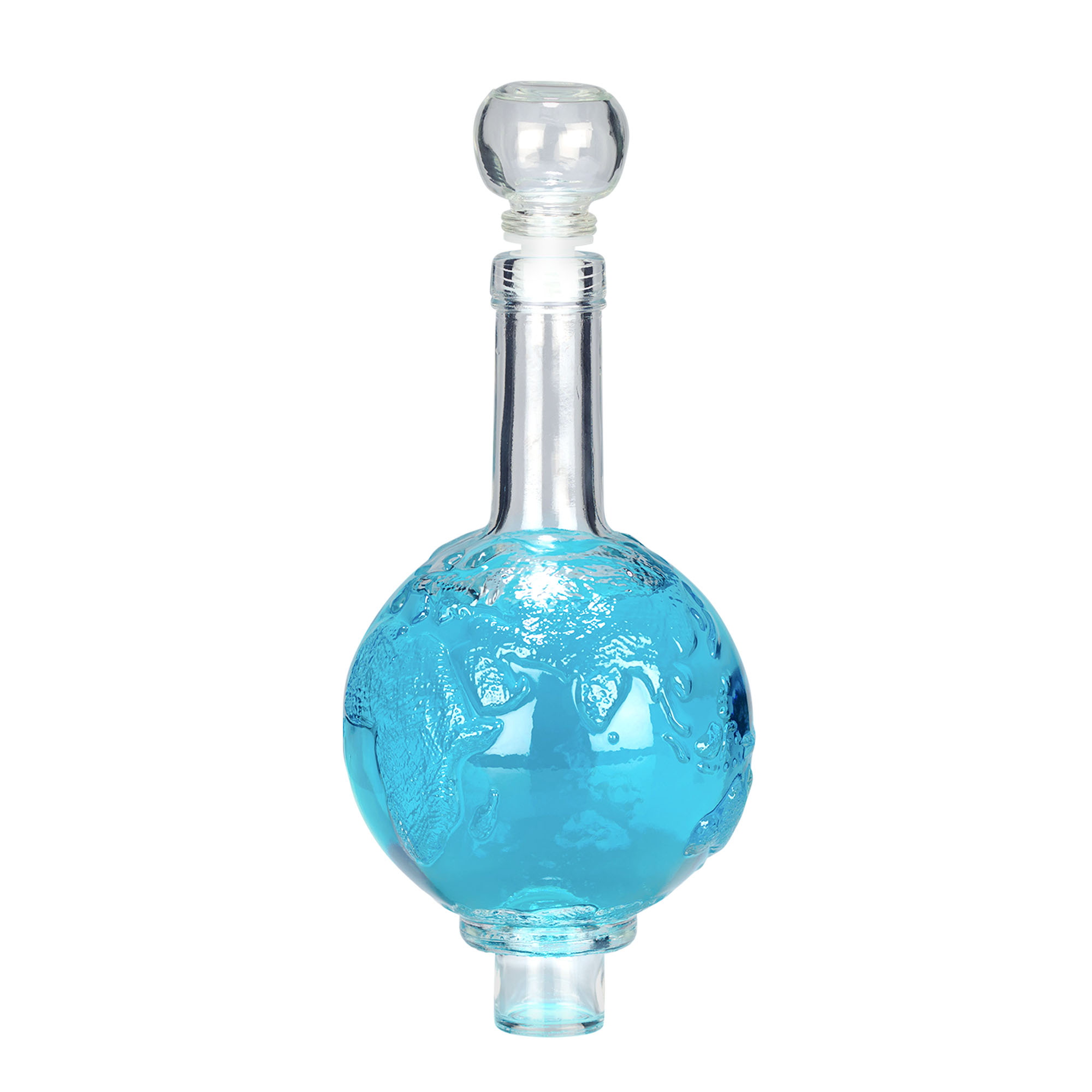 500 ml Glasflasche 'Globus', Mündung: Kork 500 ml Glasflasche 'Globus', Mündung: Kork