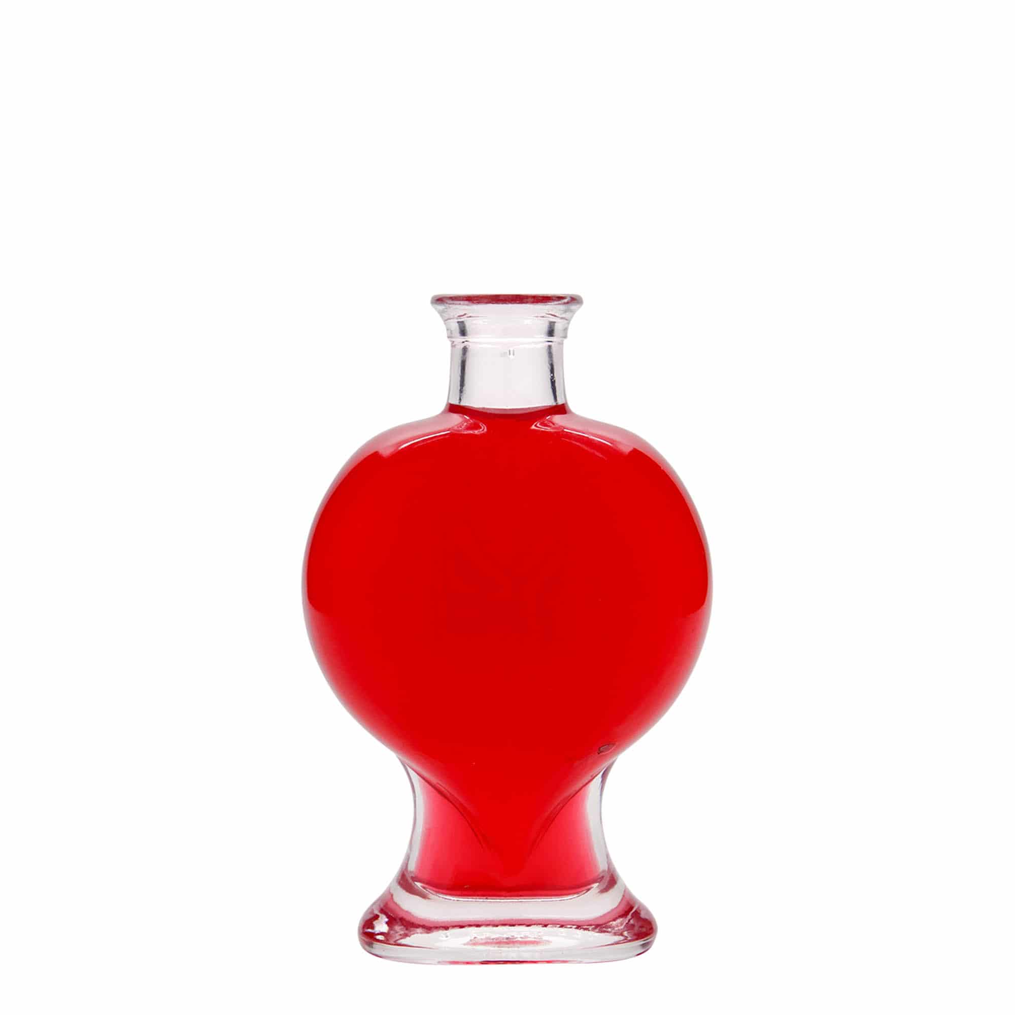 200 ml Glasflasche 'Herz', Mündung: Kork 200 ml Glasflasche 'Herz', Mündung: Kork