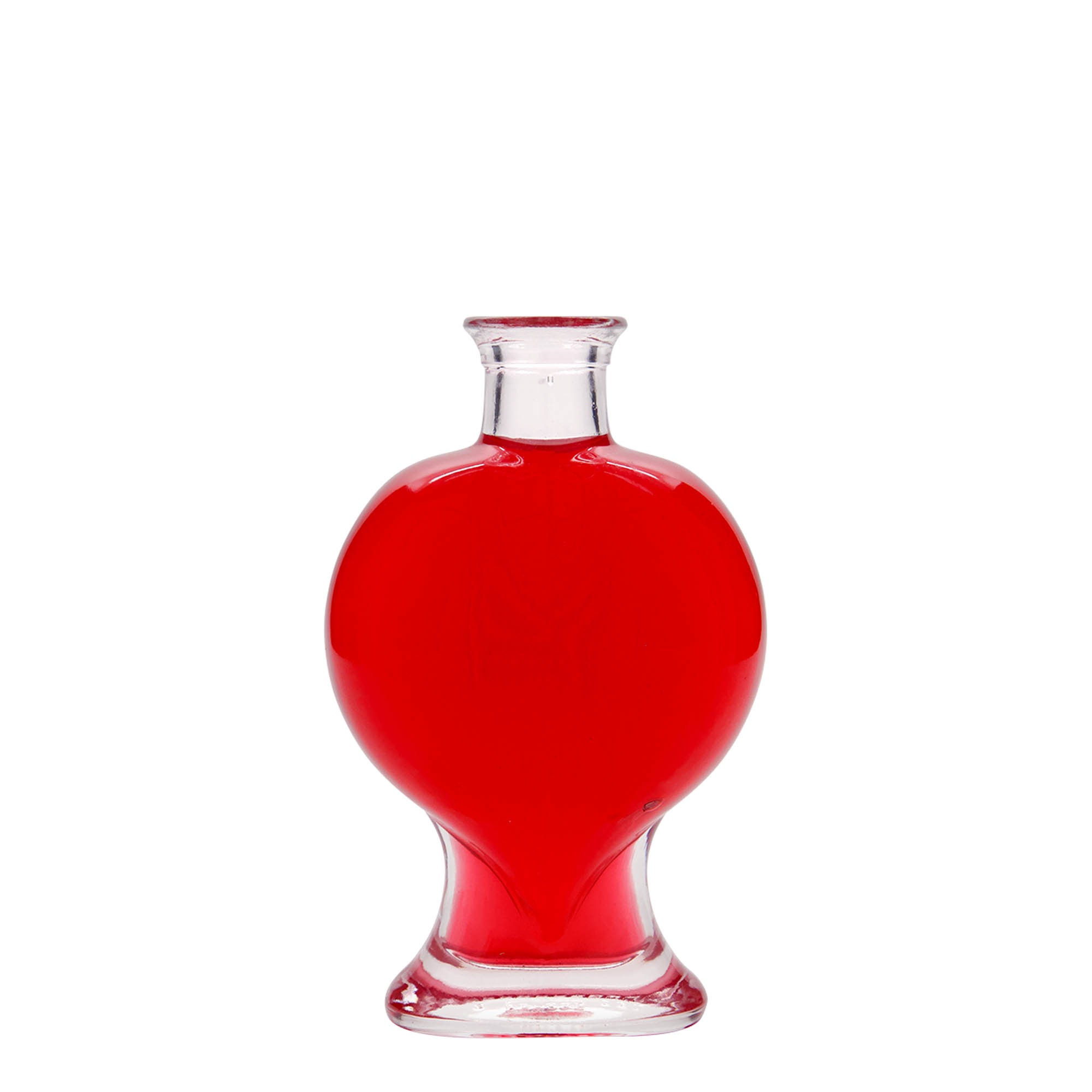 200 ml Glasflasche „Herz“, Mündung: Kork