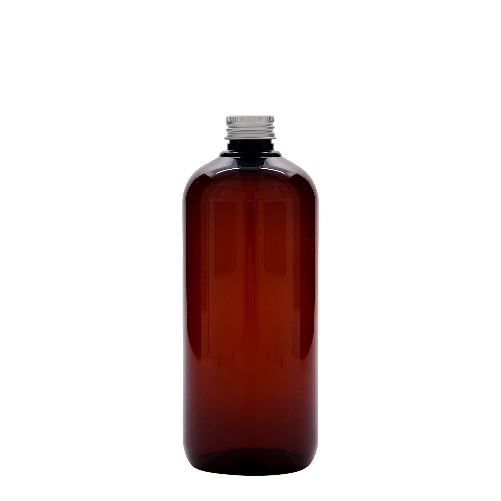 500 ml Recycling-Kunststoffflasche 'Victor's Best', PCR, braun, Mündung: GPI 24/410