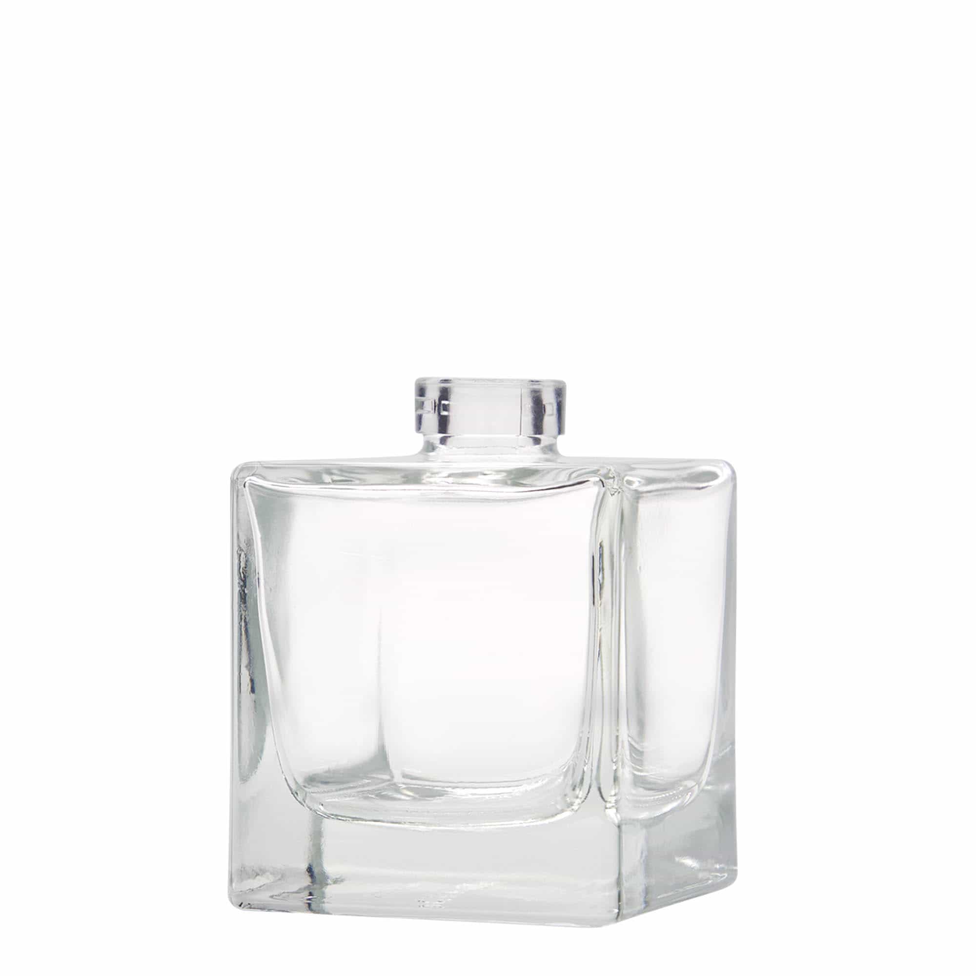200 ml Glasflasche 'Cube', quadratisch, Mündung: Kork