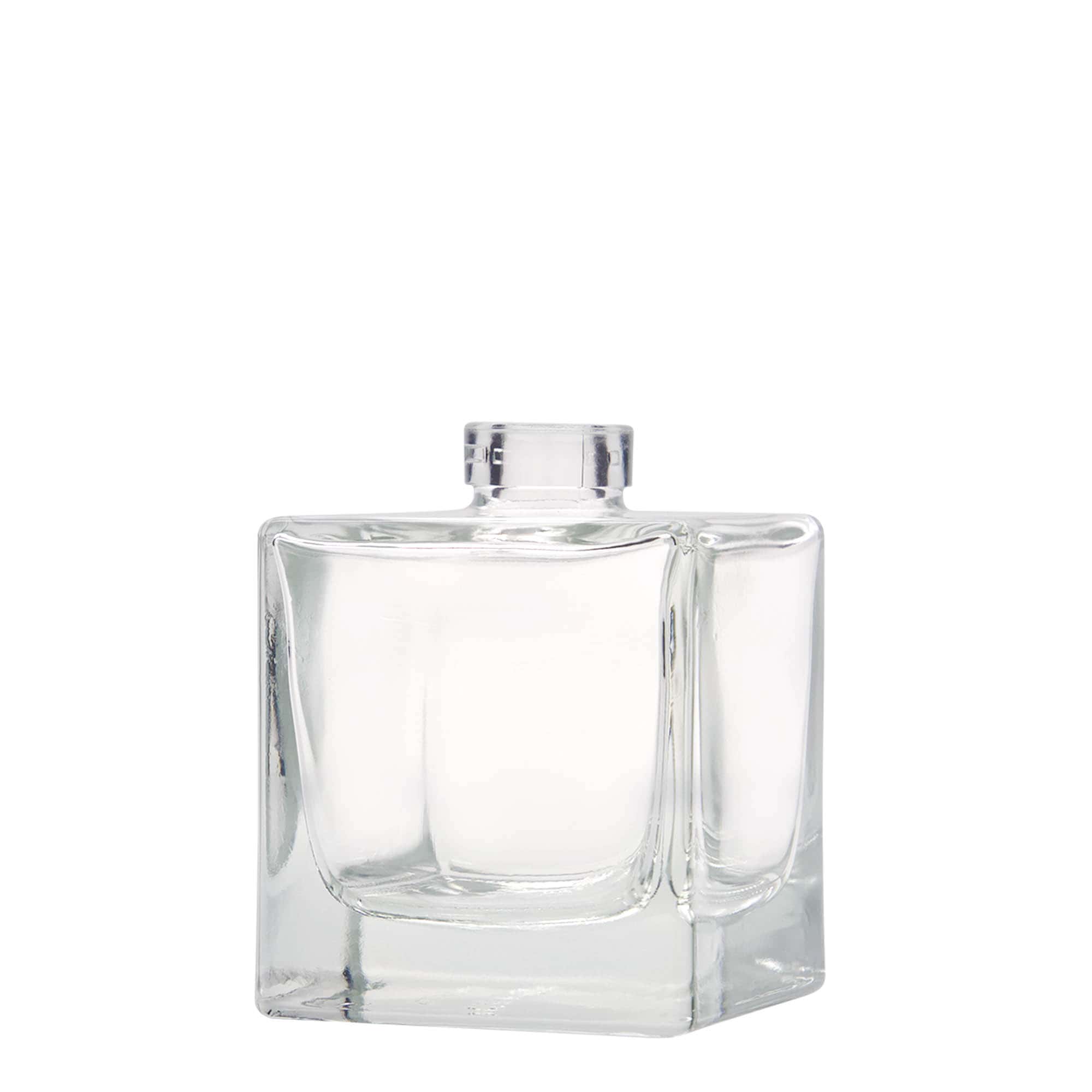 200 ml Glasflasche „Cube“, quadratisch, Mündung: Kork