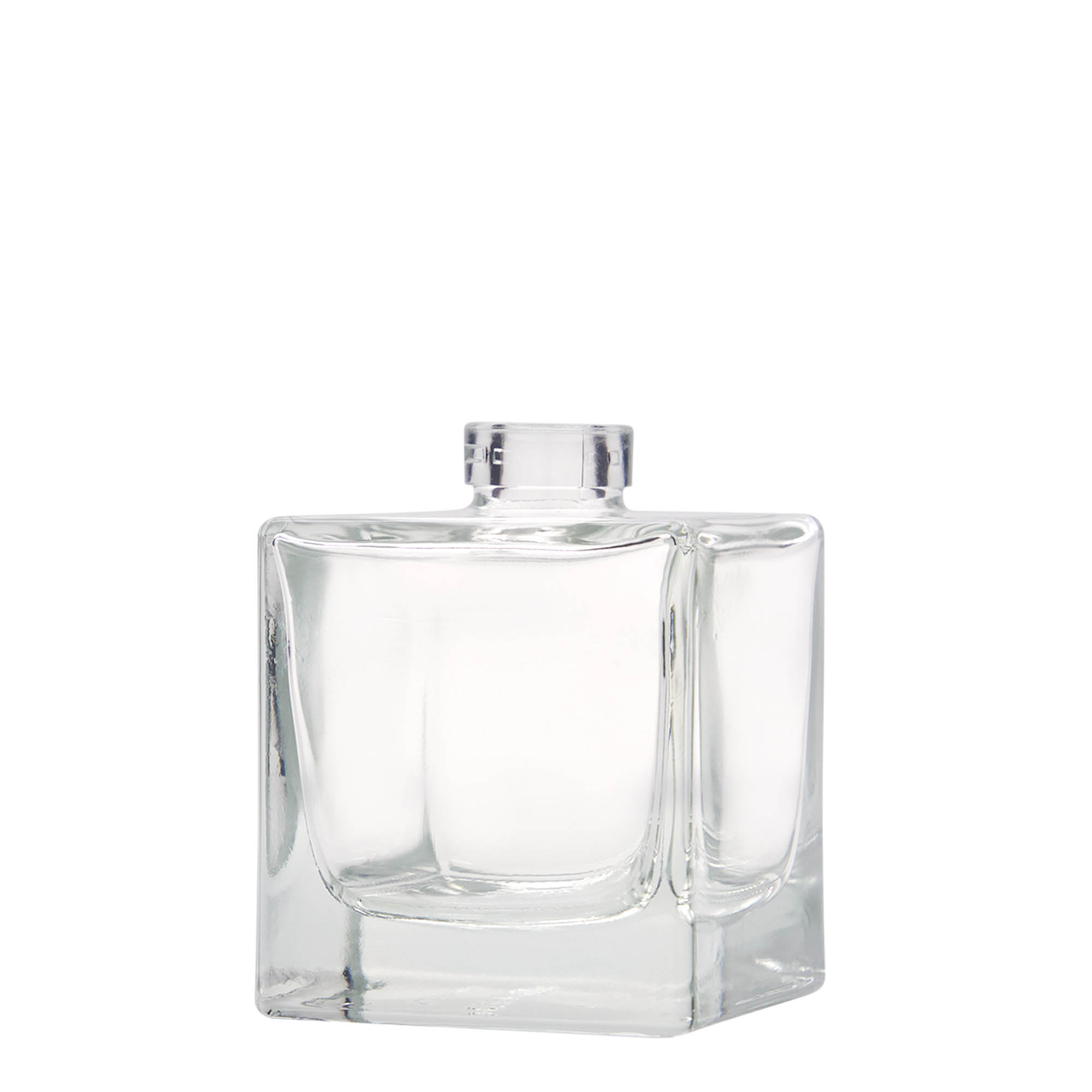 200 ml Glasflasche „Cube“, quadratisch, Mündung: Kork
