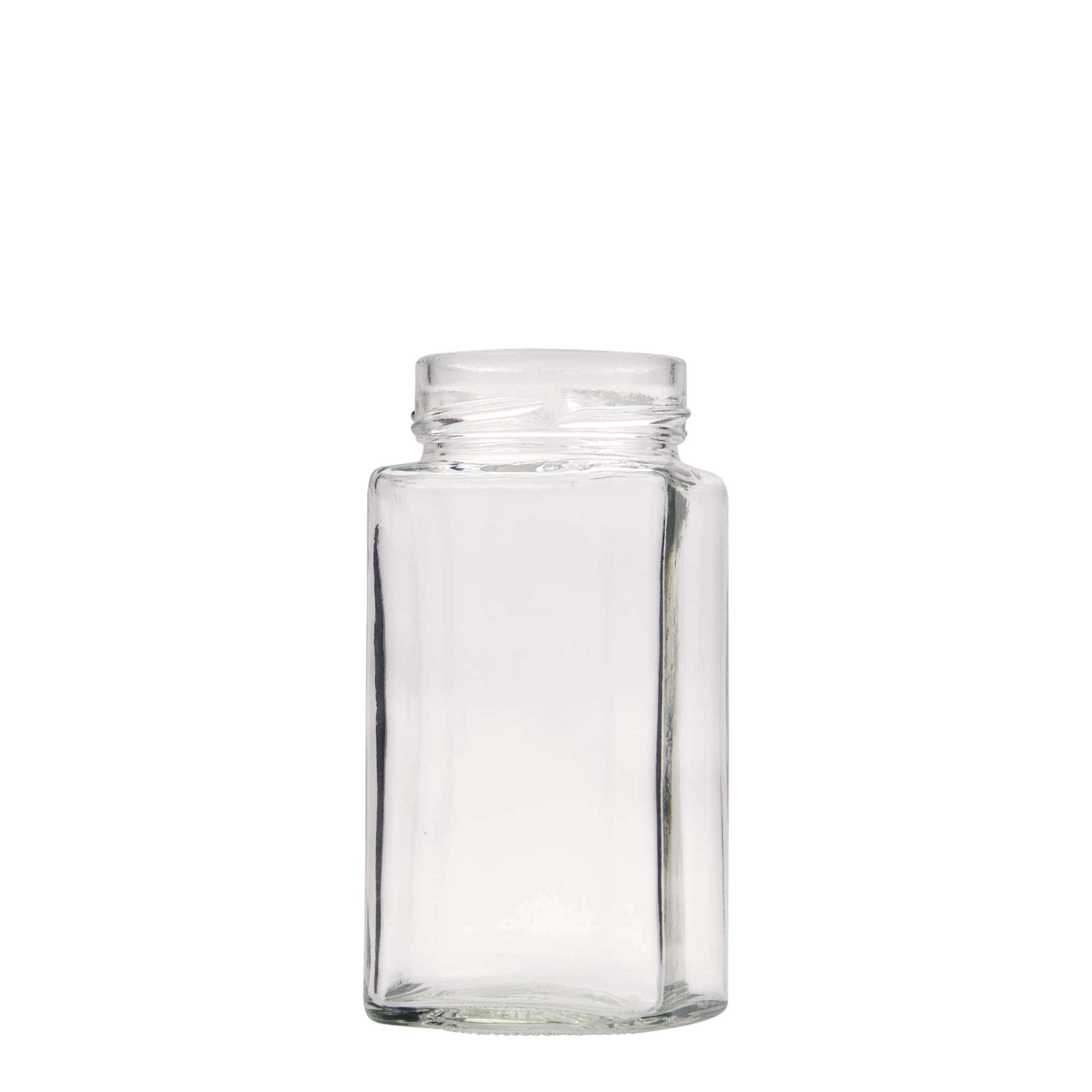 314 ml Vierkantglas 'Funny', Mündung: Deep-Twist-Off (DTO 58) 314 ml Vierkantglas 'Funny', Mündung: Deep-Twist-Off (DTO 58)