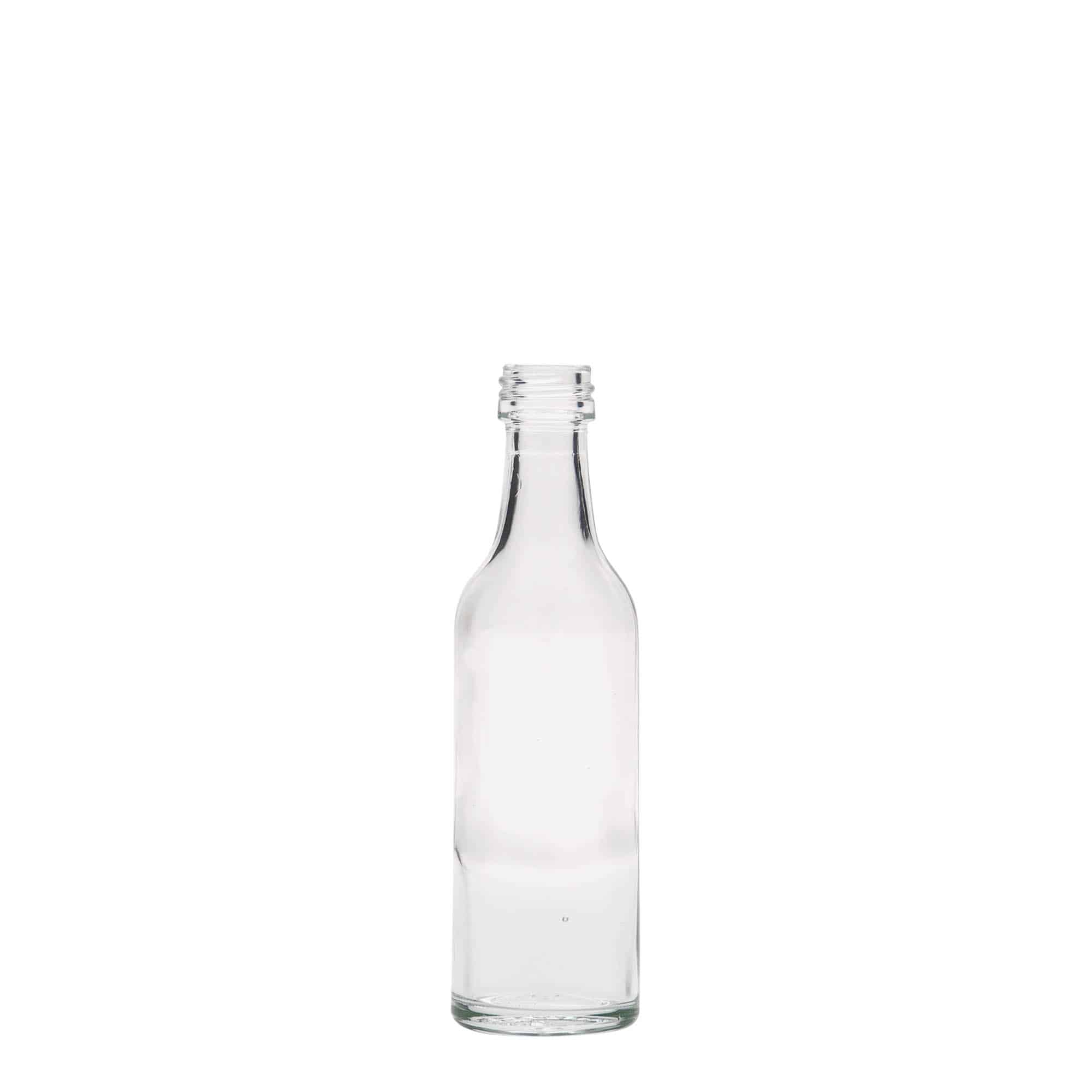 50 ml Glasflasche Geradhals, Mündung: PP 18 50 ml Glasflasche Geradhals, Mündung: PP 18