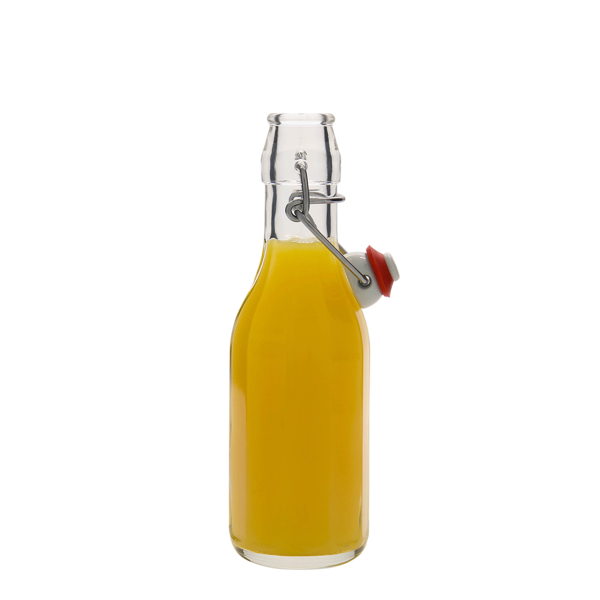 250 ml Glasflasche „Bravo“, zehneckig, Mündung: Bügelverschluss