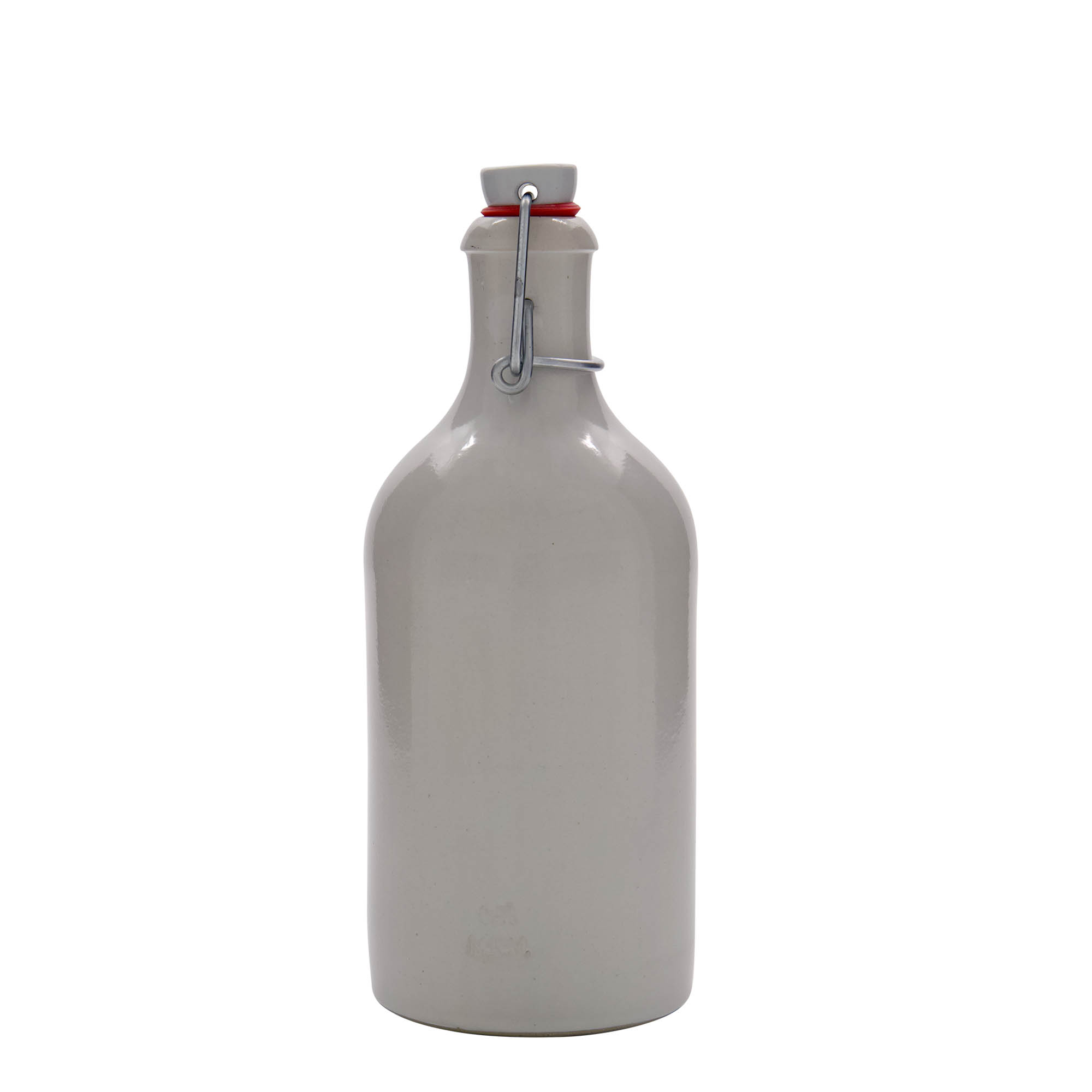 500 ml Tonkrug, Steinzeug, weiß, Mündung: Bügelverschluss 500 ml Tonkrug, Steinzeug, weiß, Mündung: Bügelverschluss