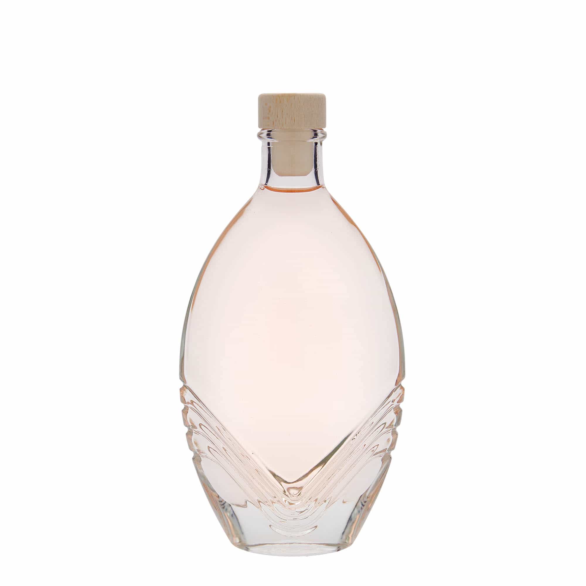 200 ml Glasflasche 'Florence', oval, Mündung: Kork