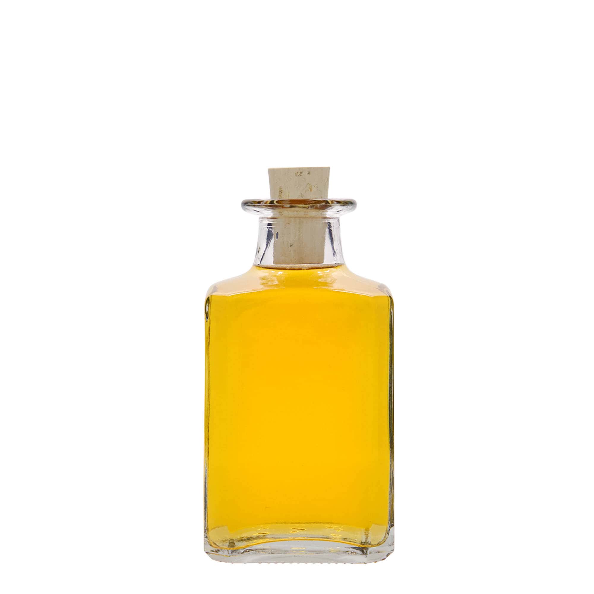 250 ml Glasflasche „Torben“, quadratisch, Mündung: Kork
