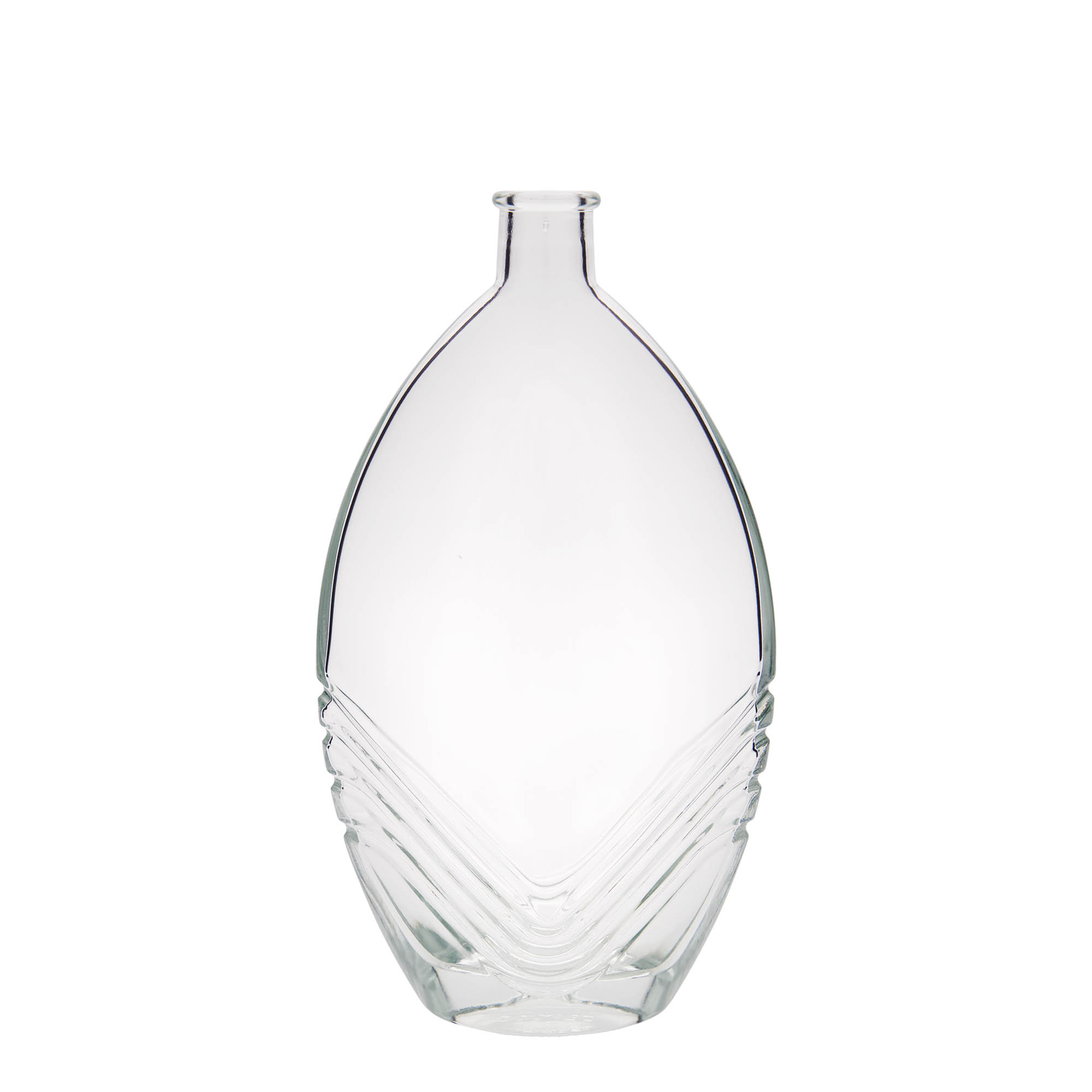 500 ml Glasflasche 'Florence', oval, Mündung: Kork 500 ml Glasflasche 'Florence', oval, Mündung: Kork