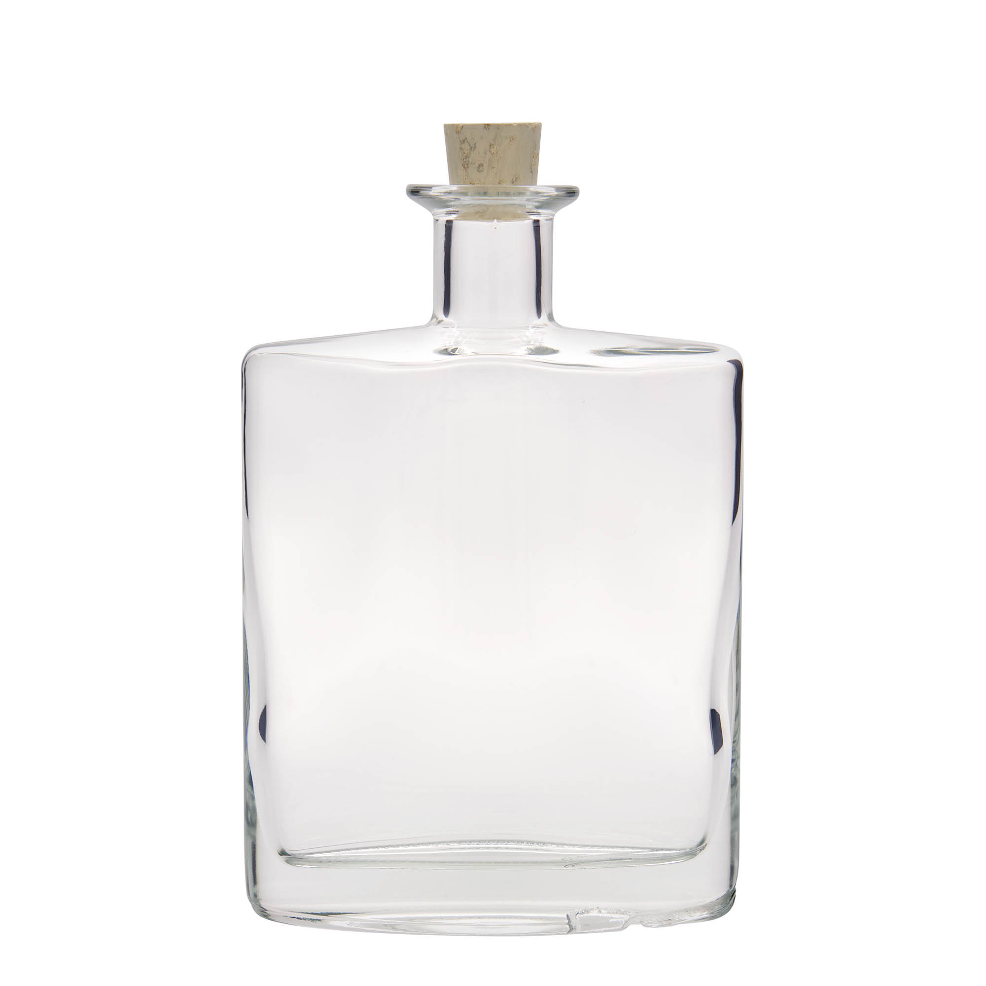 700 ml Glasflasche „Zorbas“, oval, Mündung: Kork 700 ml Glasflasche „Zorbas“, oval, Mündung: Kork