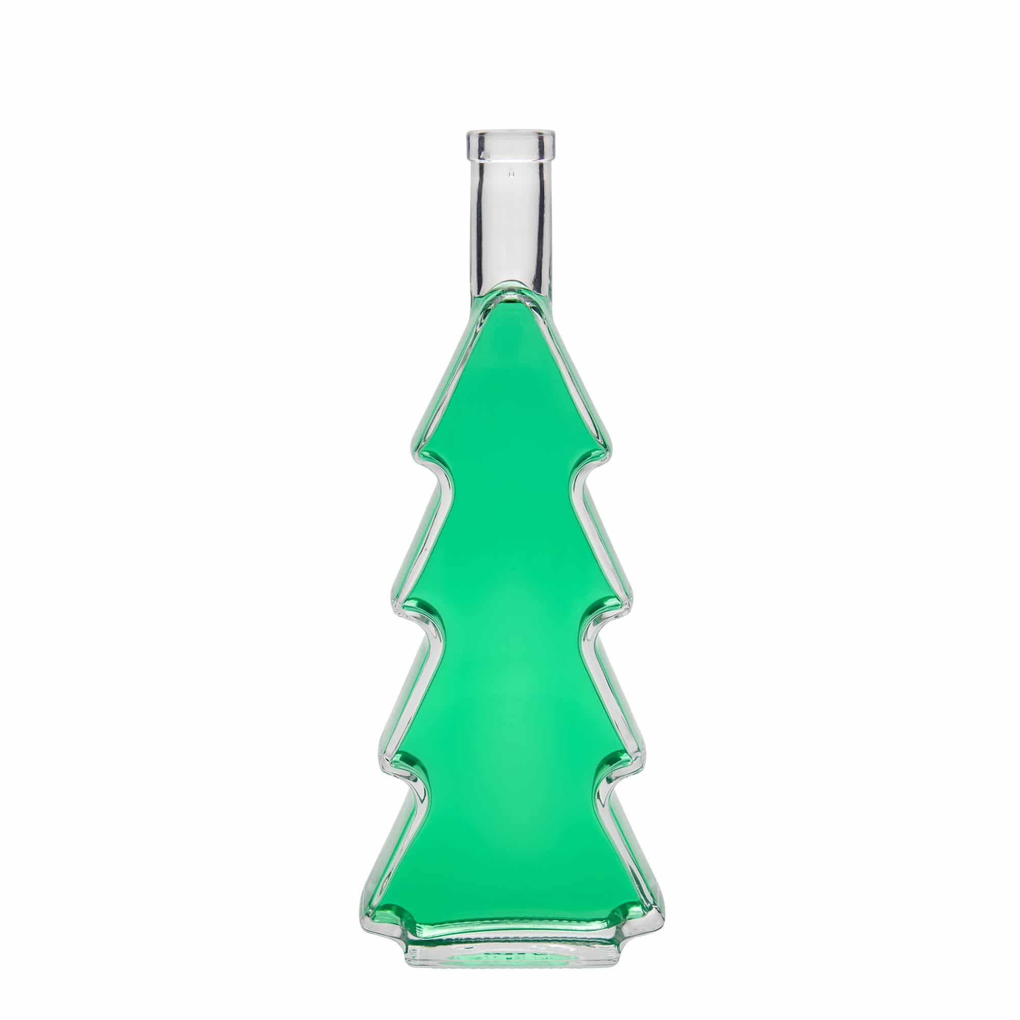 500 ml Glasflasche 'Tannenbaum', Mündung: Kork 500 ml Glasflasche 'Tannenbaum', Mündung: Kork