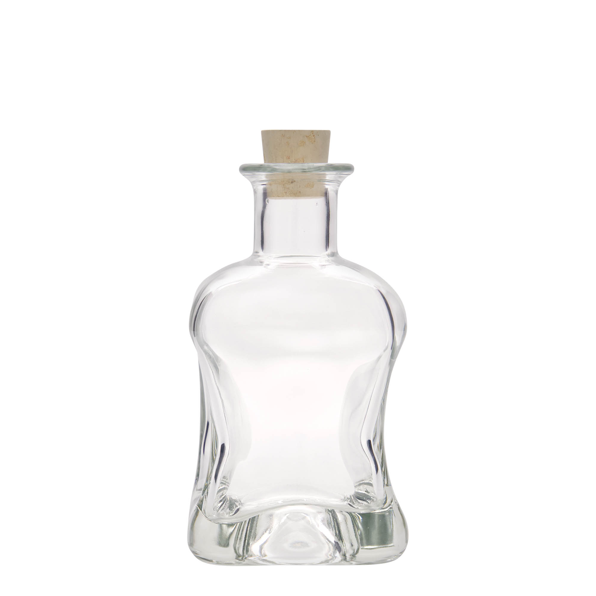 350 ml Glasflasche 'Dublin', quadratisch, Mündung: Kork
