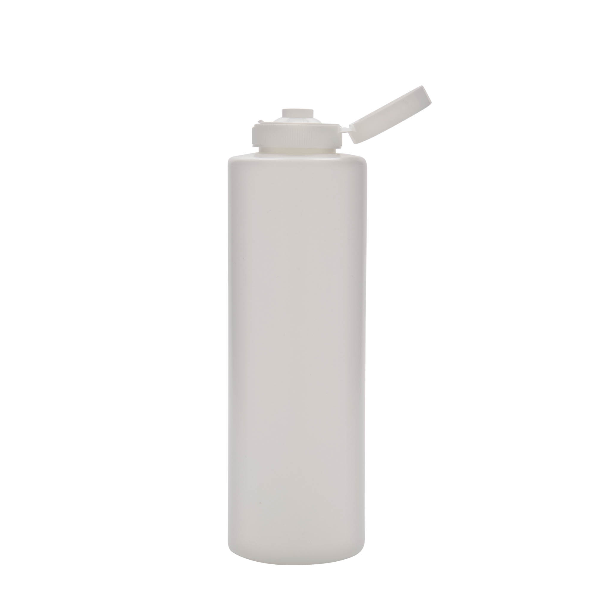 500 ml Soßenflasche, LDPE-Kunststoff, weiß, Mündung: 38/400 500 ml Soßenflasche, LDPE-Kunststoff, weiß, Mündung: 38/400