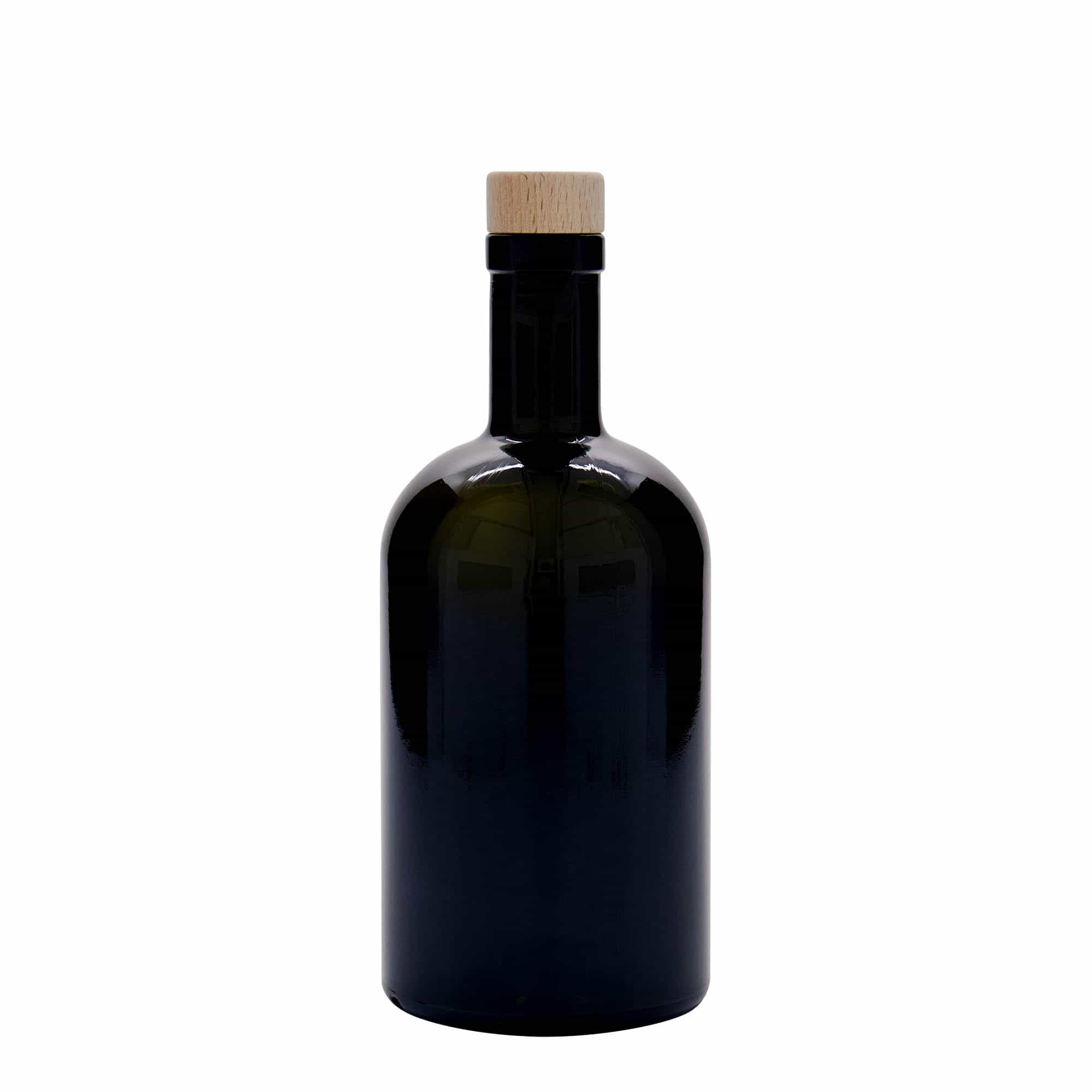 500 ml Glasflasche 'Farmacia', antikgrün, Mündung: Kork