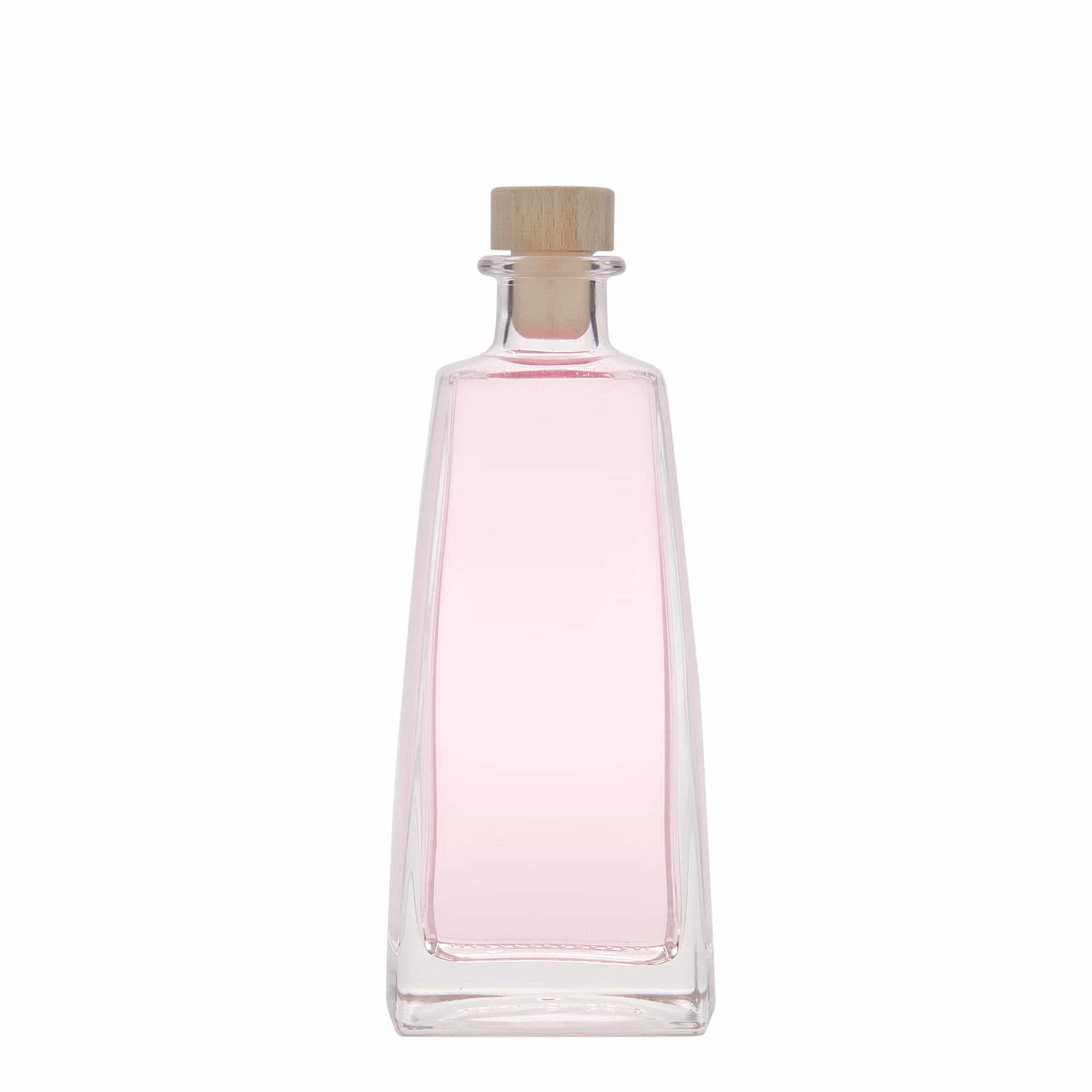 350 ml Glasflasche 'Timmy', rechteckig, Mündung: Kork