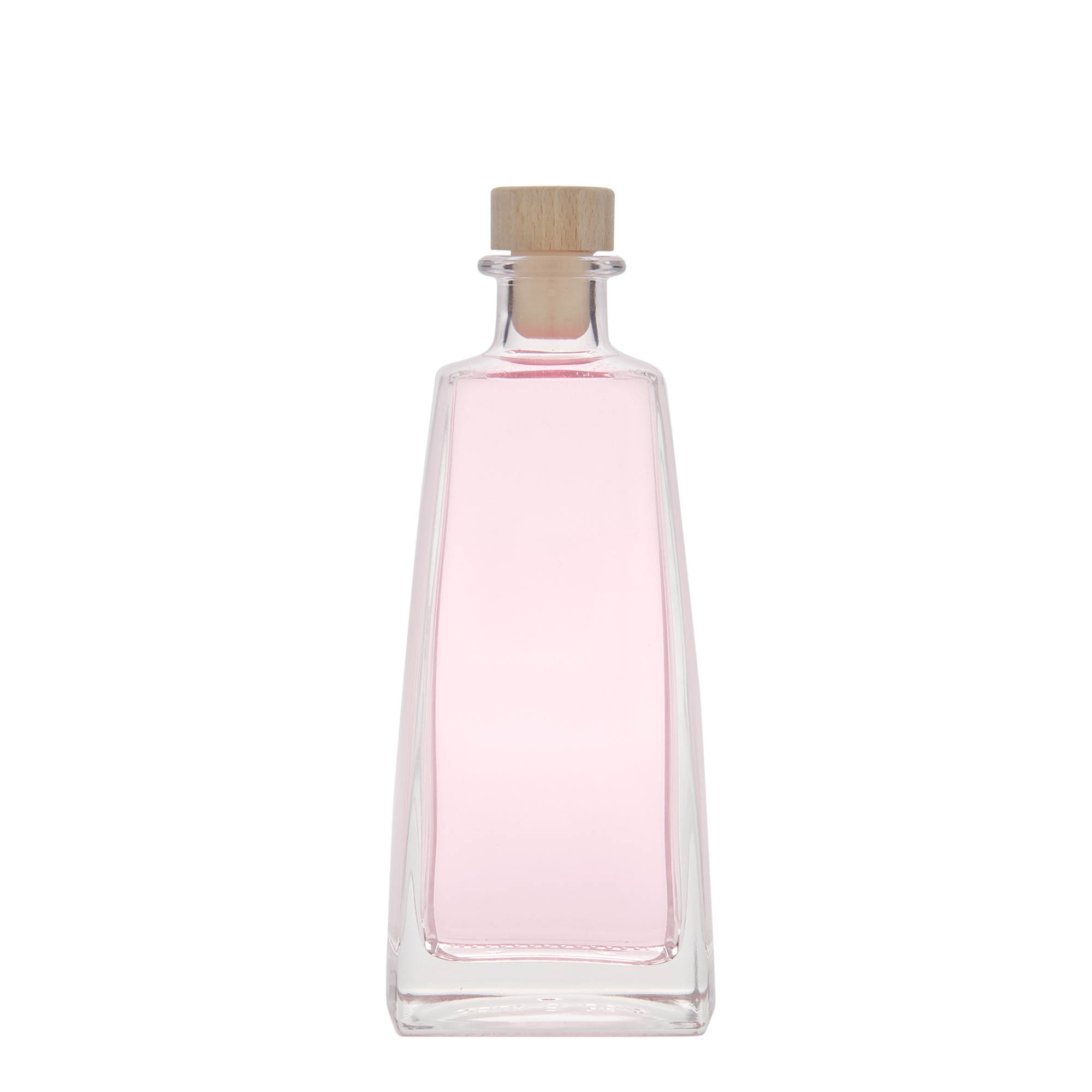 350 ml Glasflasche 'Timmy', rechteckig, Mündung: Kork