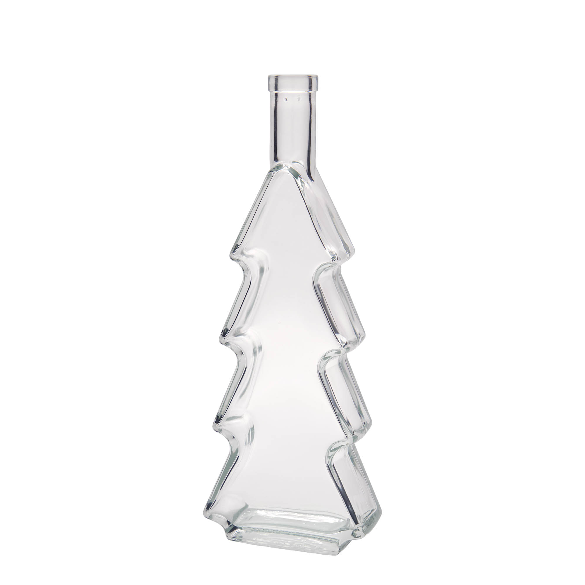 500 ml Glasflasche 'Tannenbaum', Mündung: Kork 500 ml Glasflasche 'Tannenbaum', Mündung: Kork