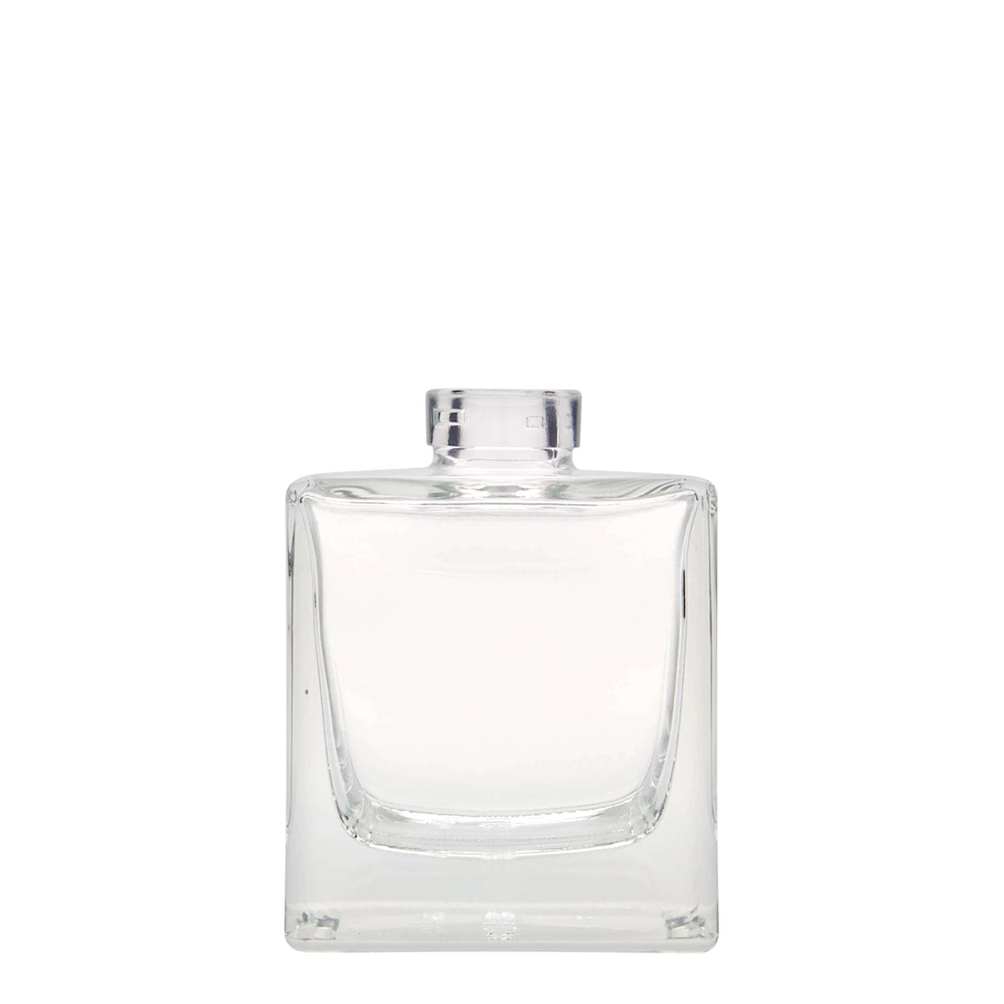200 ml Glasflasche 'Cube', quadratisch, Mündung: Kork