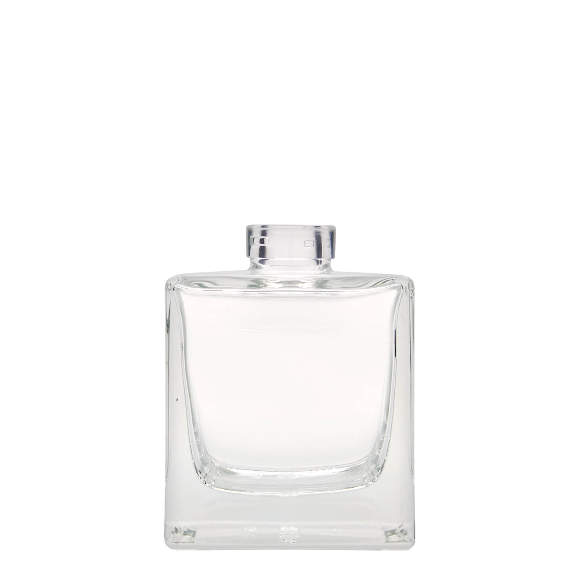 200 ml Glasflasche „Cube“, quadratisch, Mündung: Kork