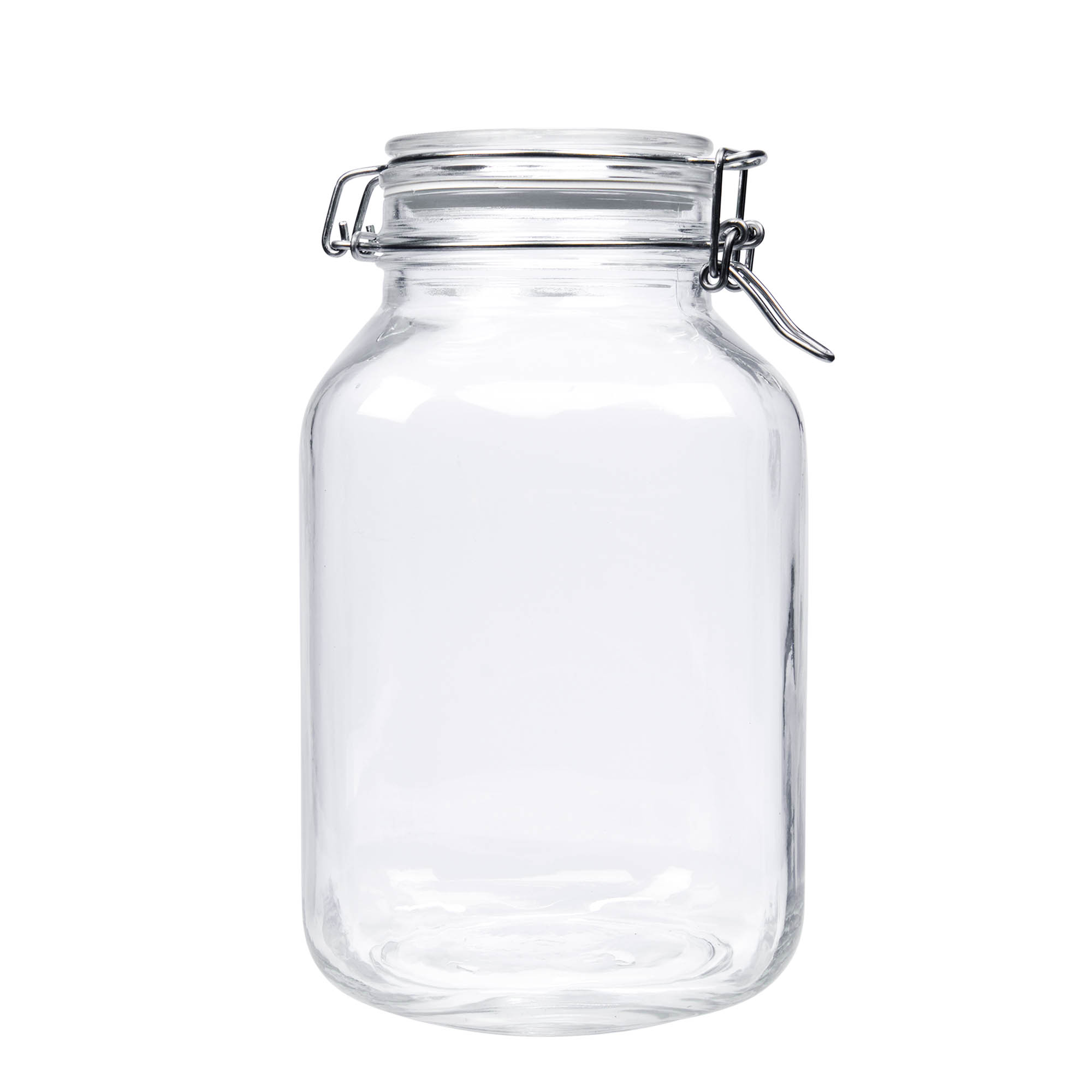 3.000 ml Drahtbügelglas „Fido“, quadratisch, Mündung: Drahtbügelverschluss