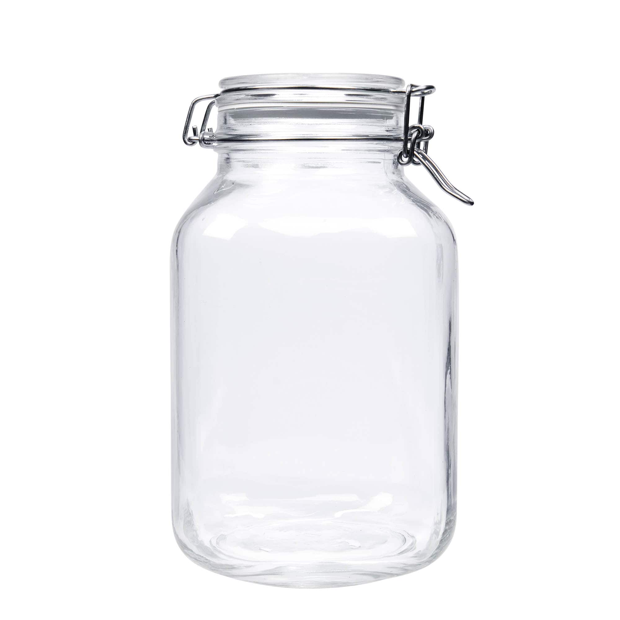 3.000 ml Drahtbügelglas „Fido“, quadratisch, Mündung: Drahtbügelverschluss