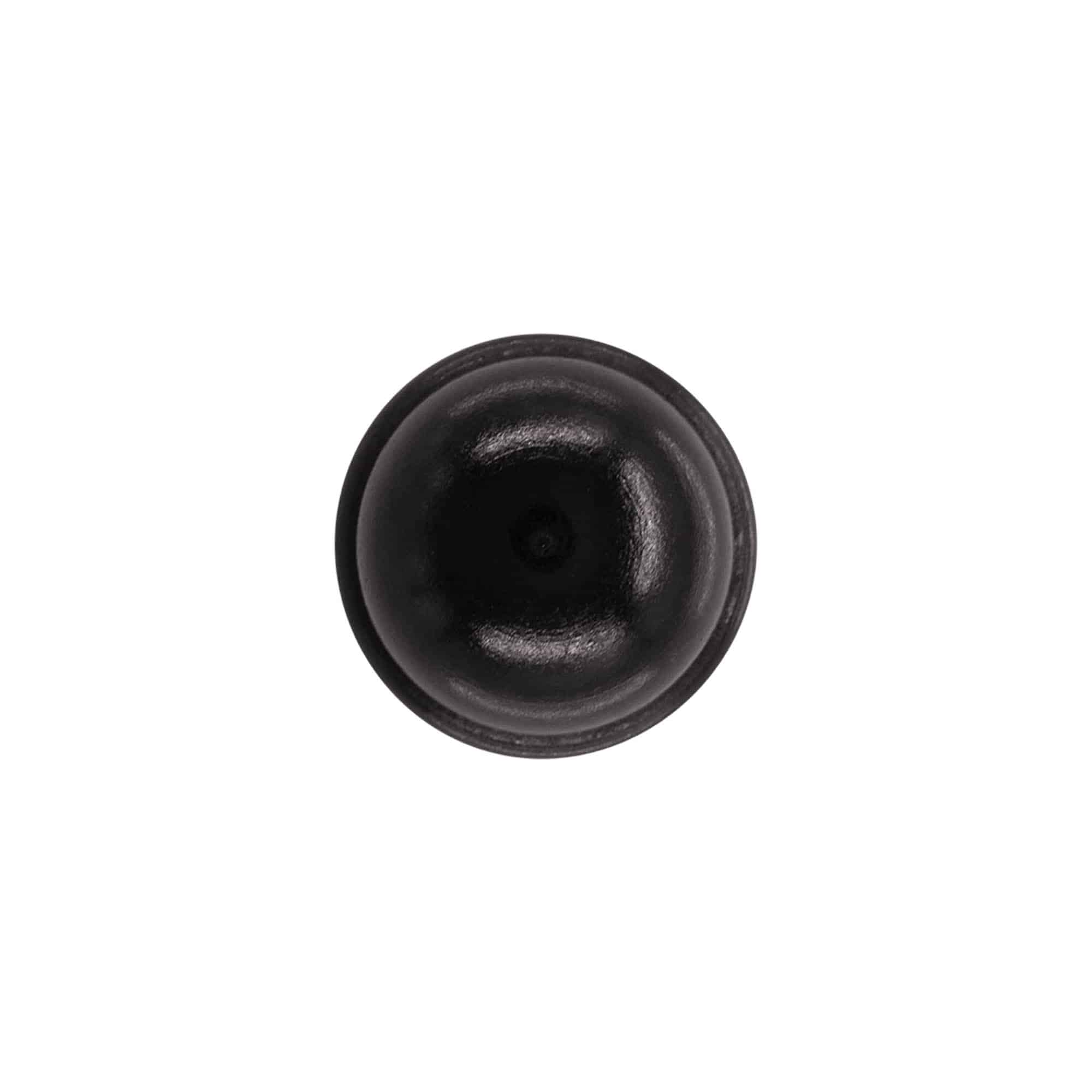 Griffkorken 19 mm "Melone", Holz/PE, schwarz, für Mündung: Kork