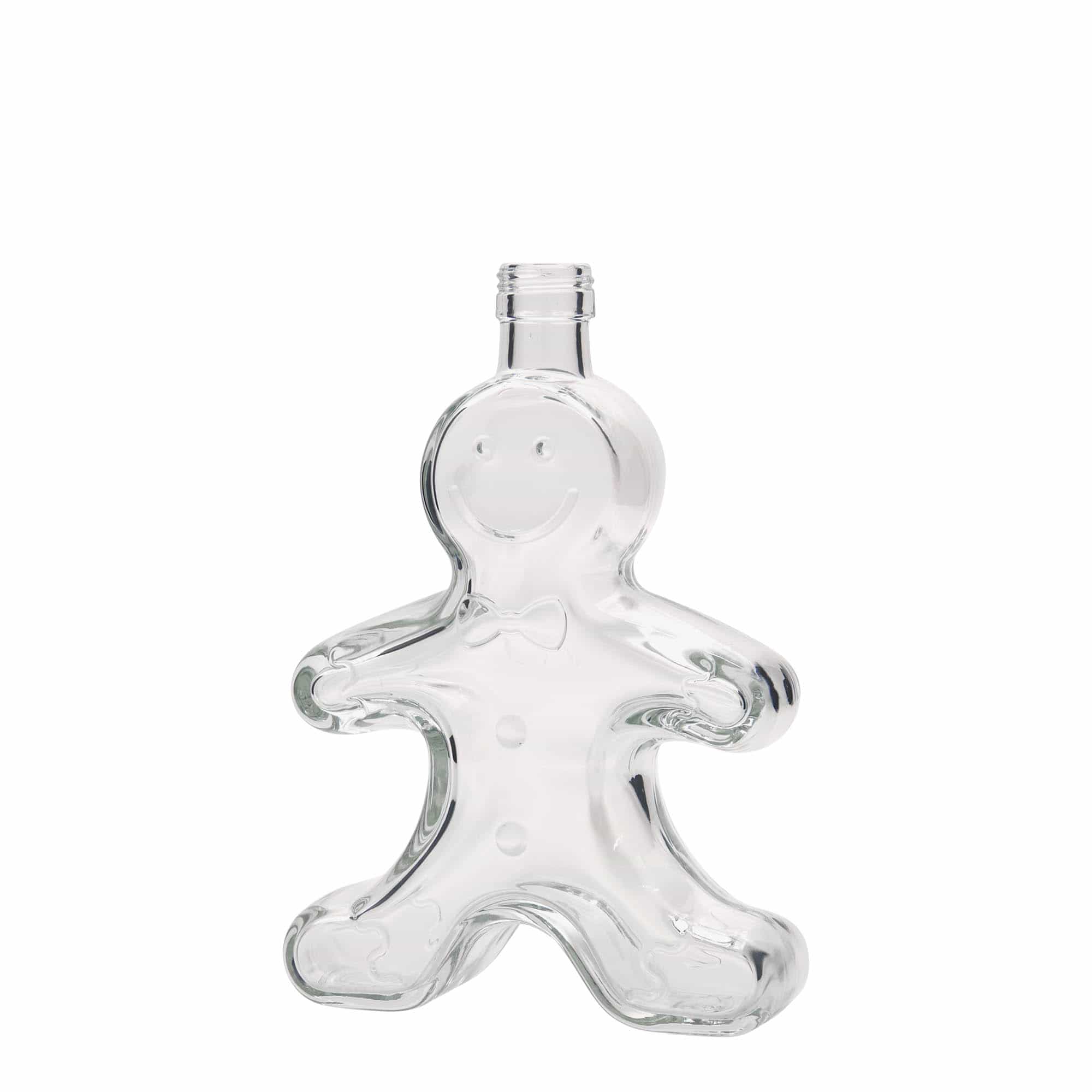 250 ml Glasflasche „Lebkuchenmann“, Mündung: PP 24
