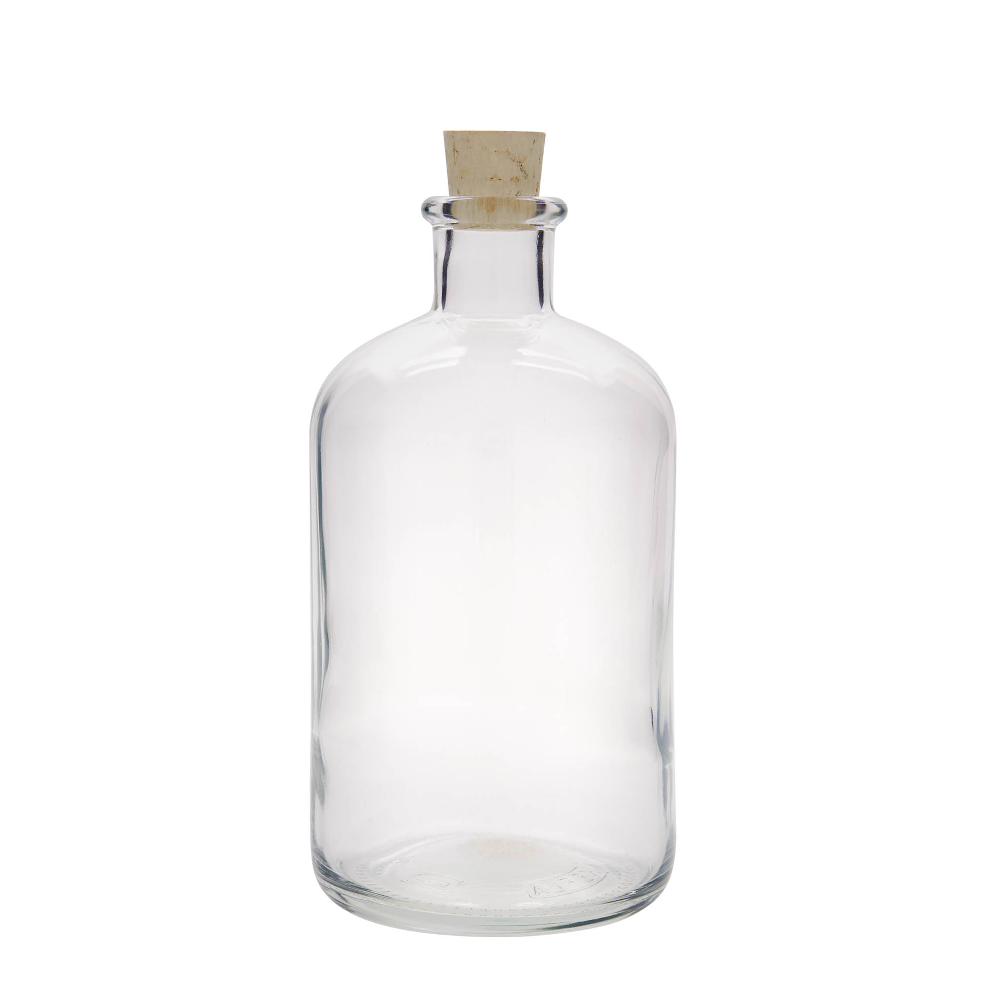 1.000 ml Glasflasche Apotheker, Mündung: Kork 1.000 ml Glasflasche Apotheker, Mündung: Kork